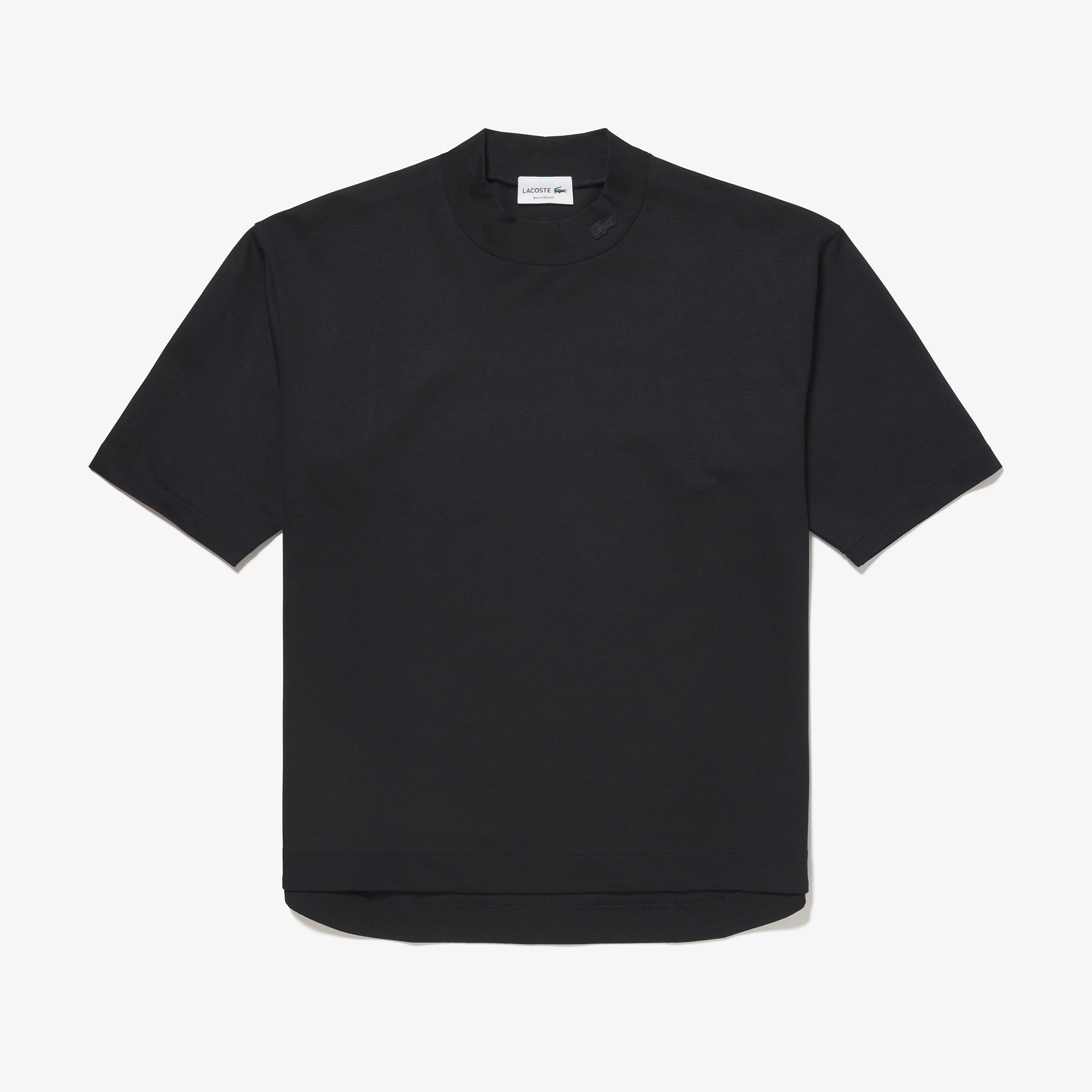 5分袖モックネックサマーニットTシャツ