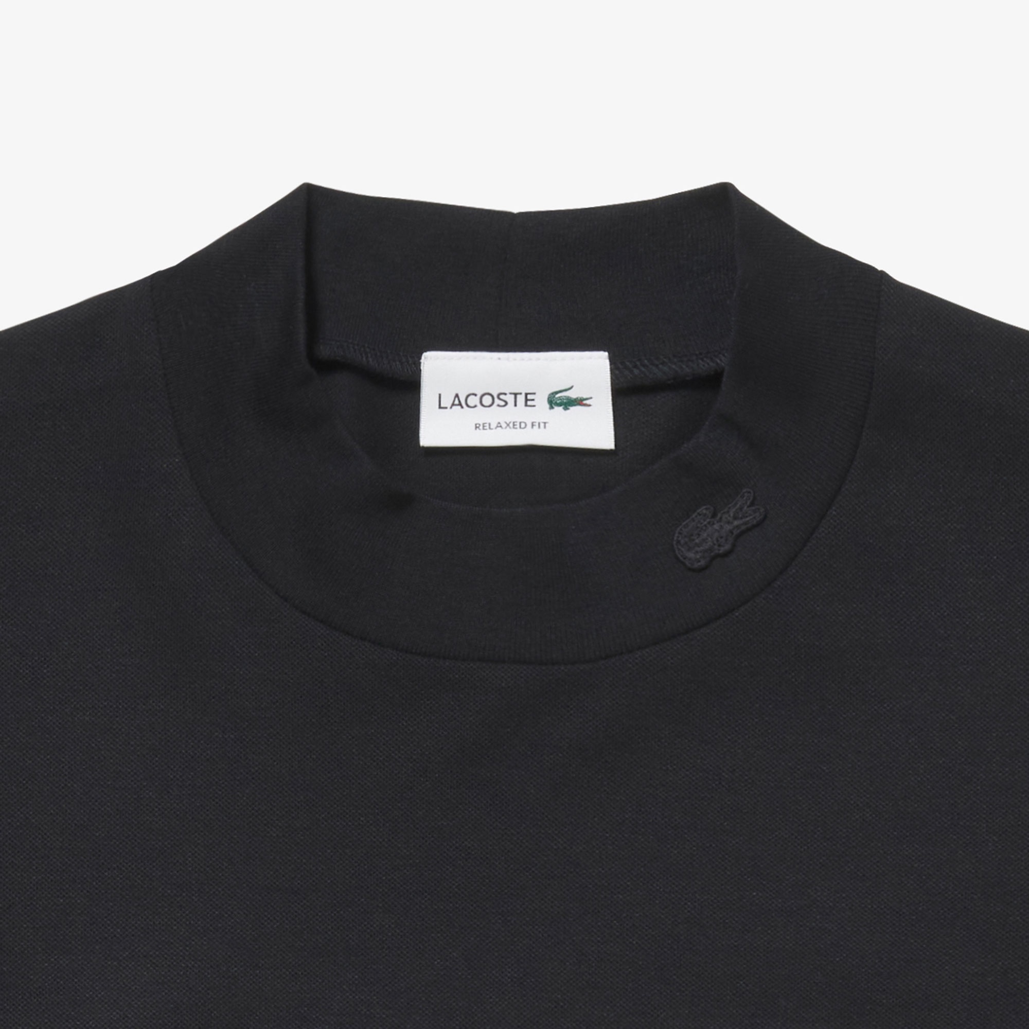 5分袖モックネックサマーニットTシャツ