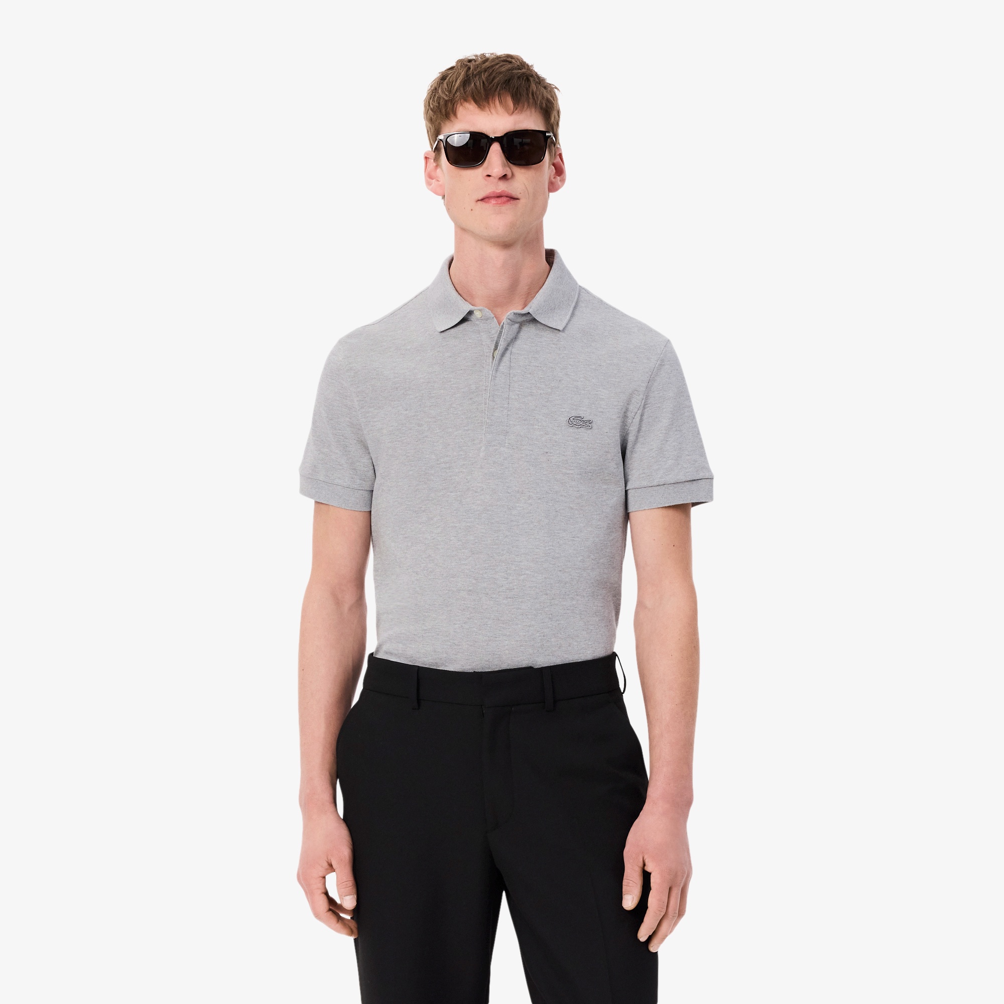 ラコステ　ポロシャツ　イレギュラー　miuさん着用 ラコステ LACOSTE イレギュラープラケットポロシャツ （オフ