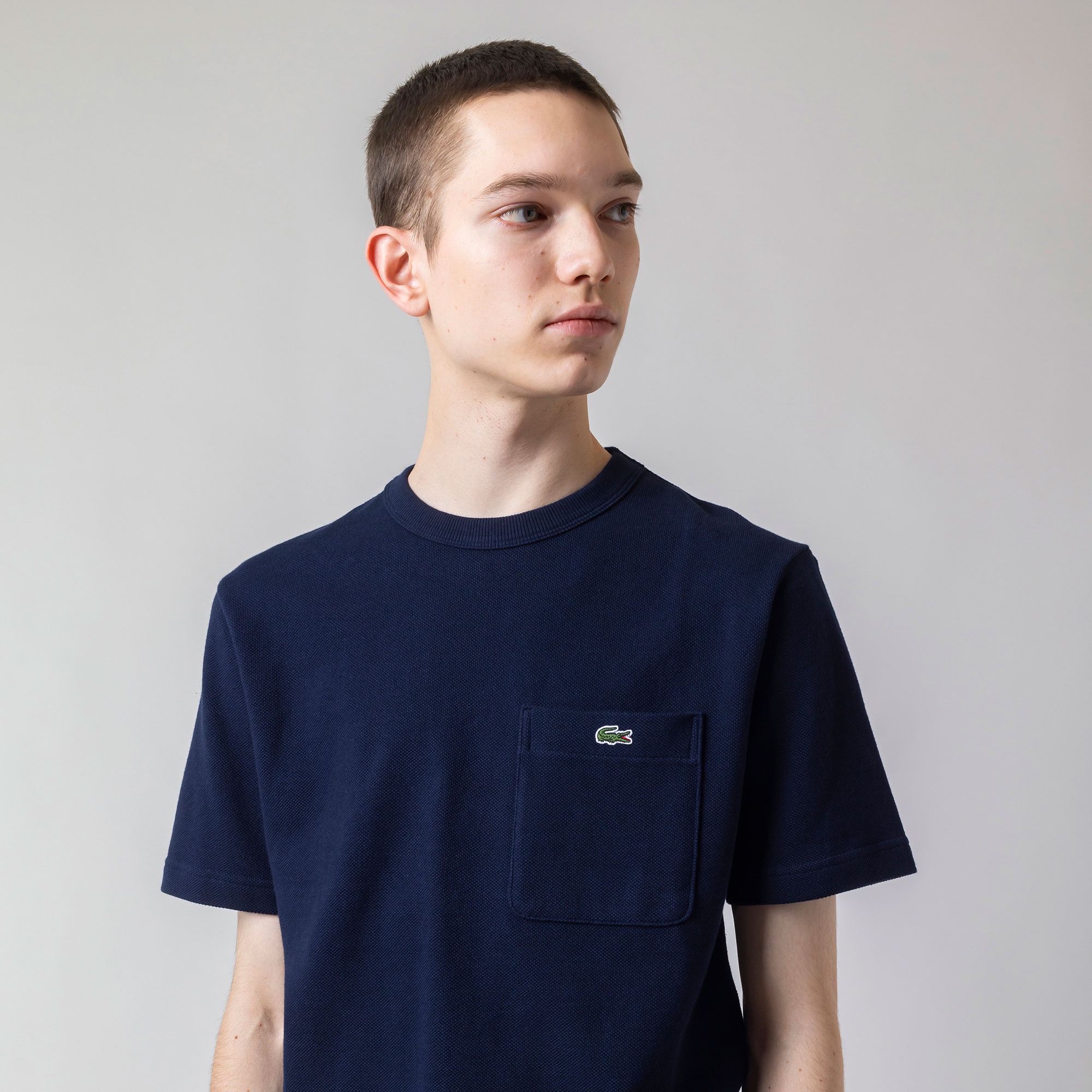 鹿の子地ポケットTシャツ