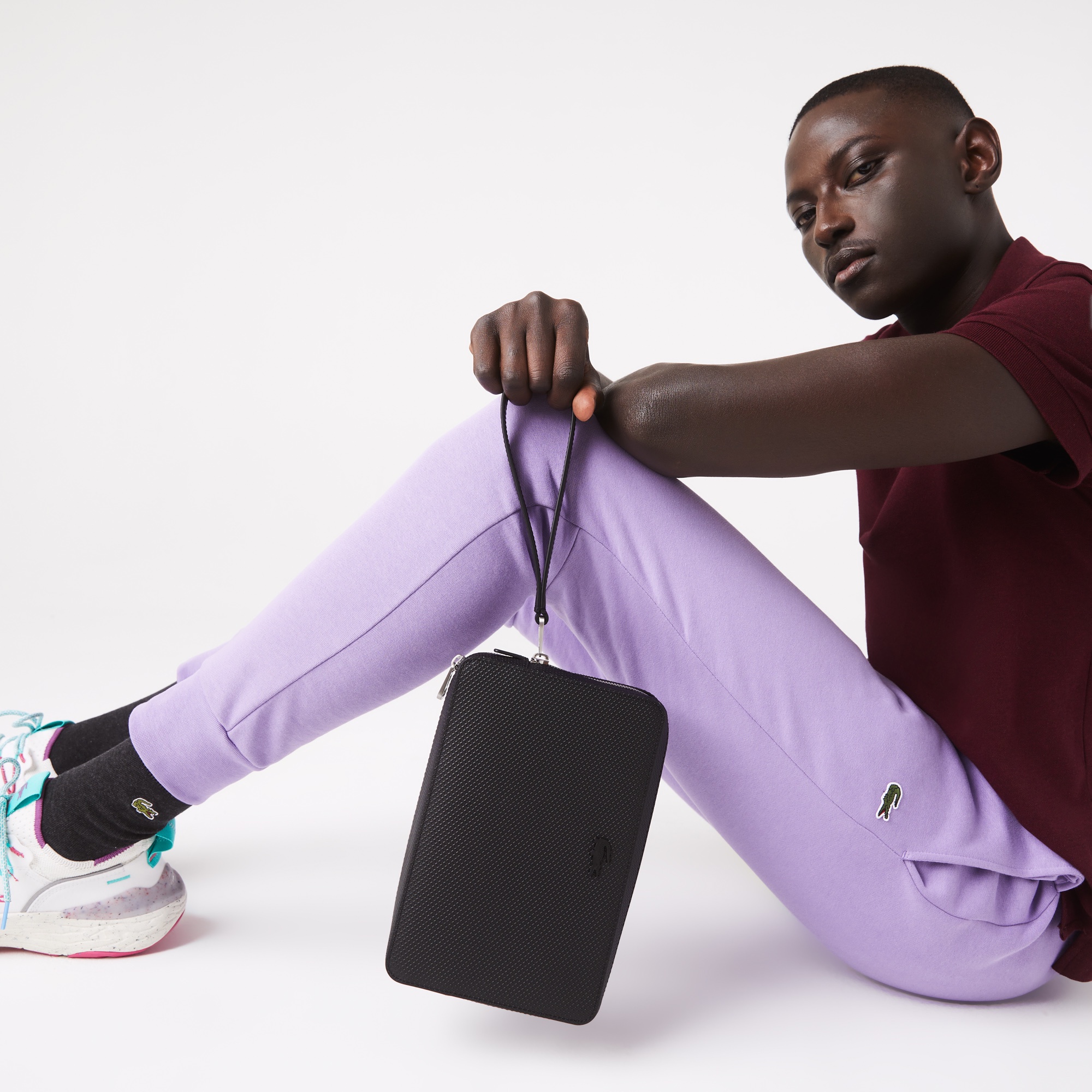 CHANTACO 鹿の子地エンボスレザーサニタリーポーチ