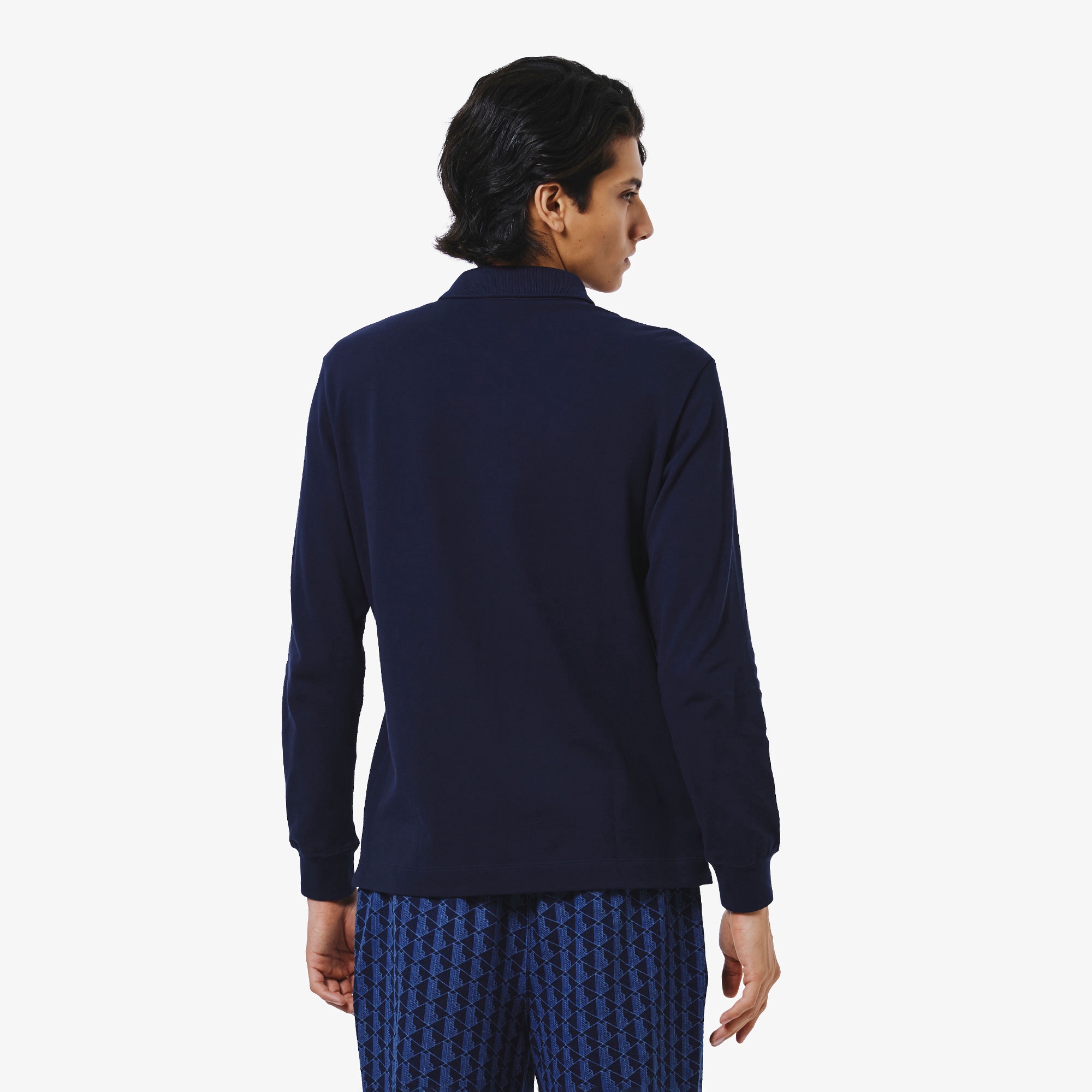 比翼フロントロングスリーブポロシャツ