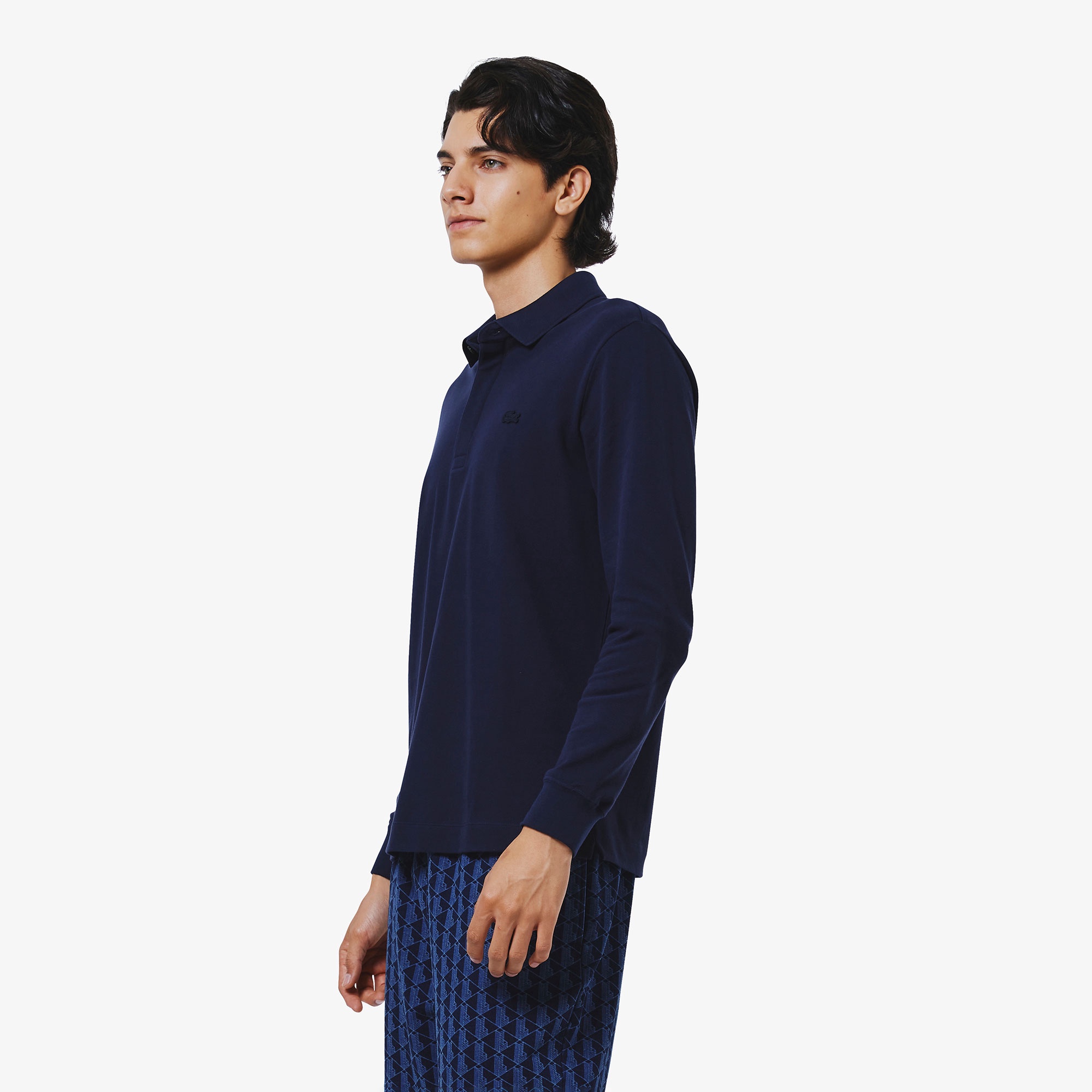 比翼フロントロングスリーブポロシャツ