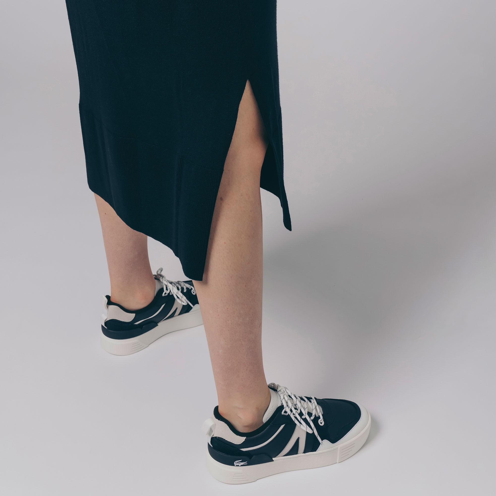 ウォッシャブルウールタートルネックマキシドレス