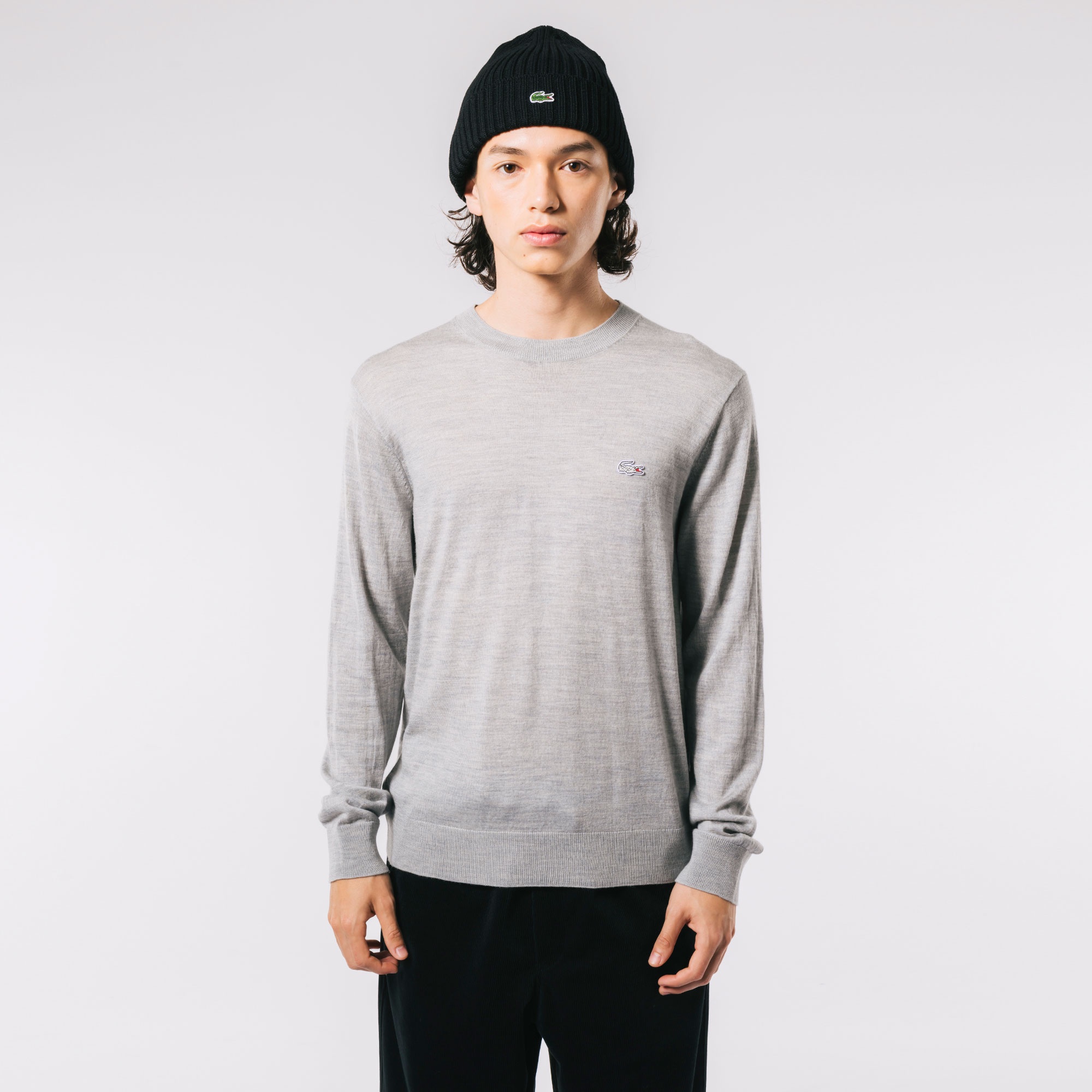 ウォッシャブルウールクルーネックニットセーター