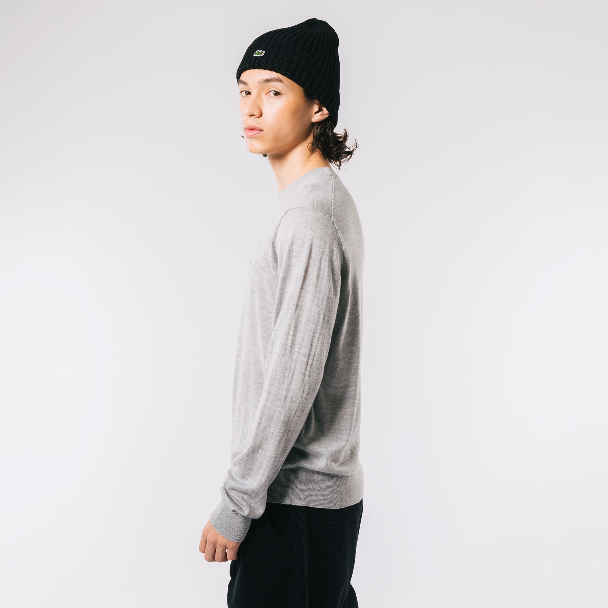 ウォッシャブルウールクルーネックニットセーター