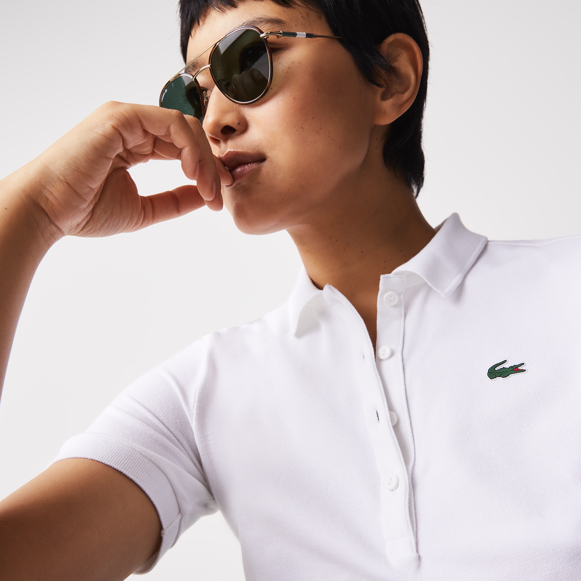 ウィメンズソリッドゴルフポロシャツ