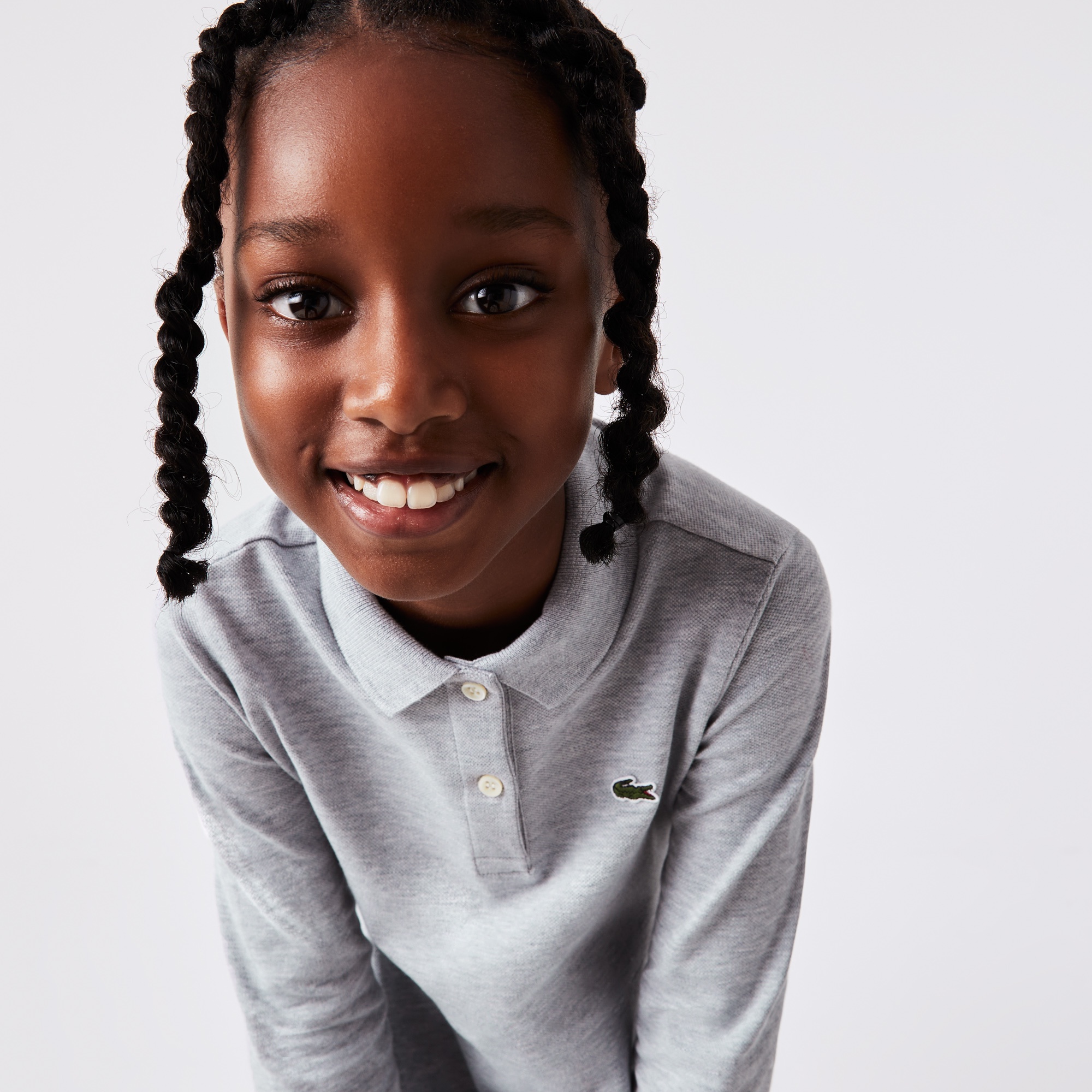 GIRLS鹿の子地ポロドレス