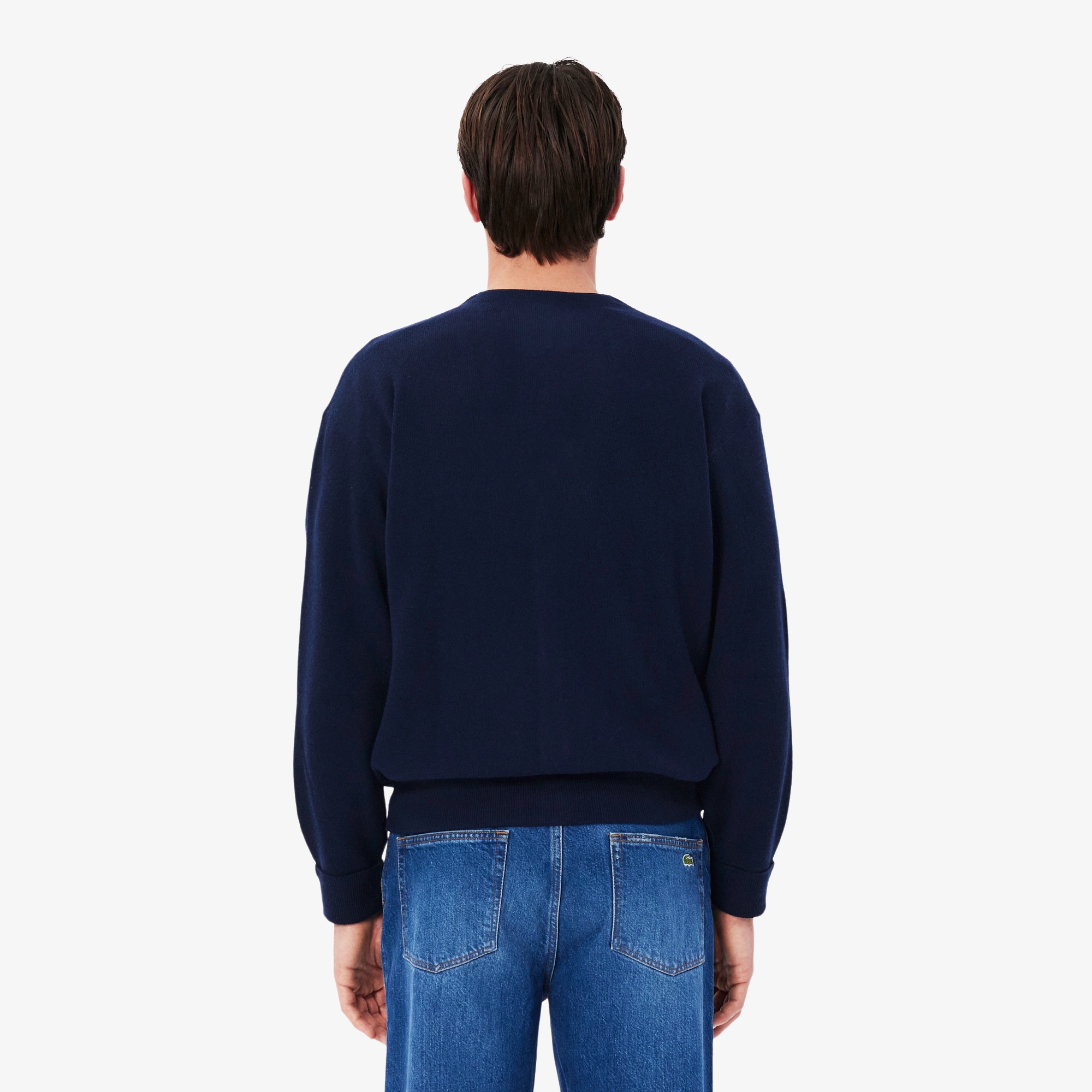 ガーター編みVネックカーディガン