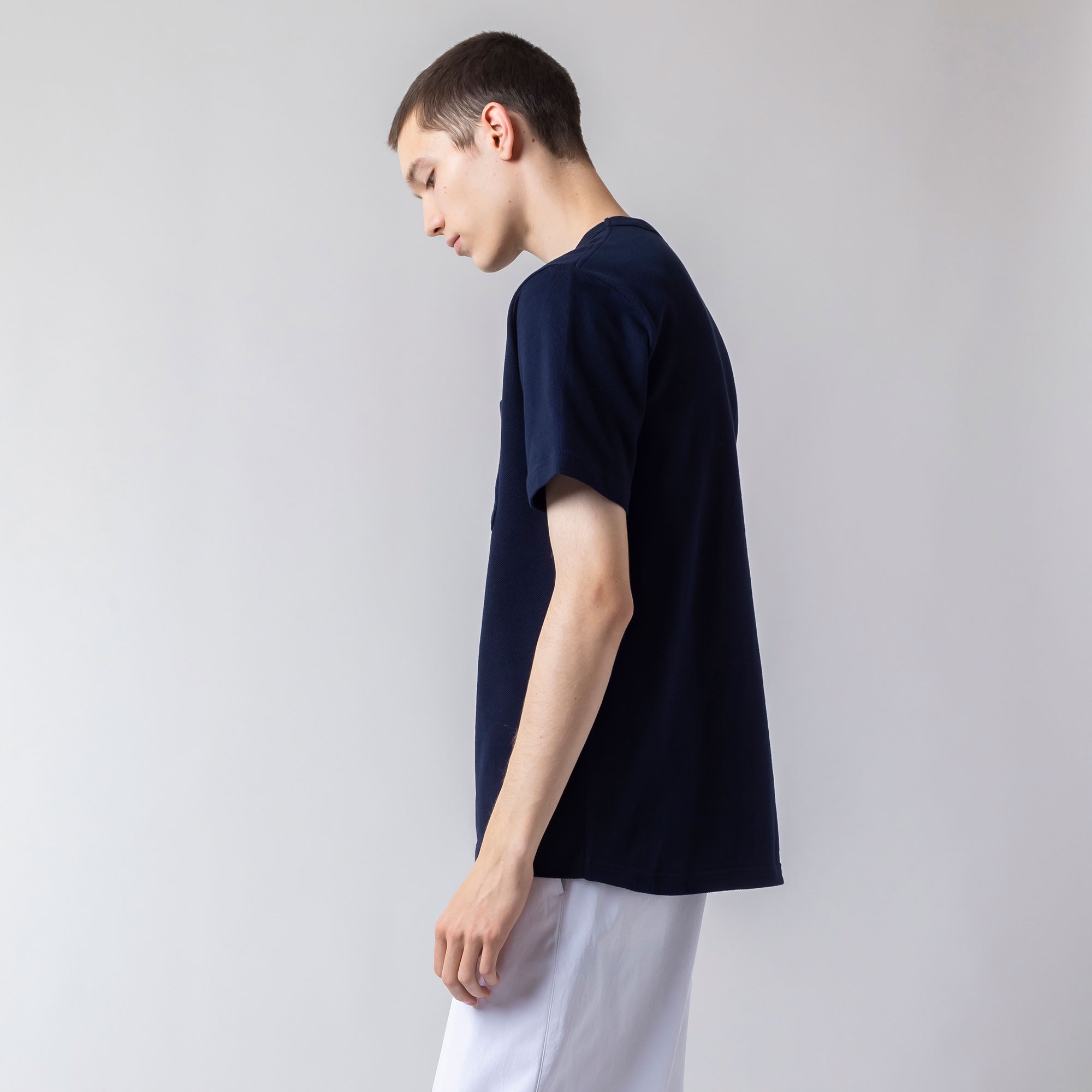 鹿の子地ポケットTシャツ