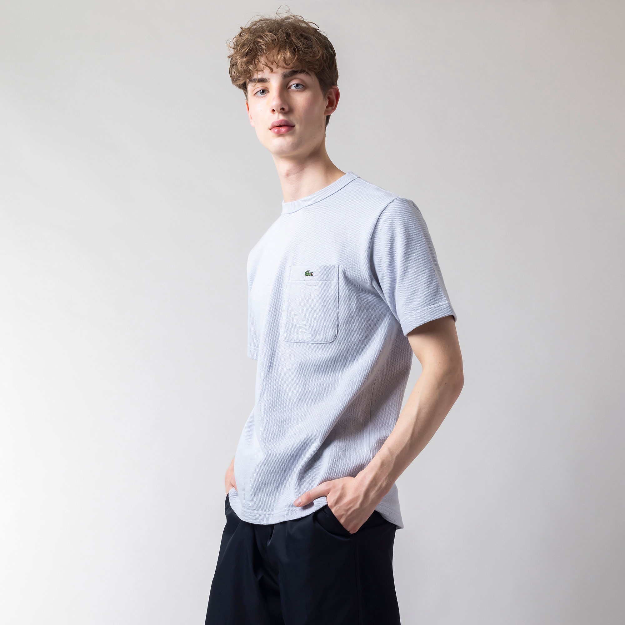 鹿の子地ポケットTシャツ