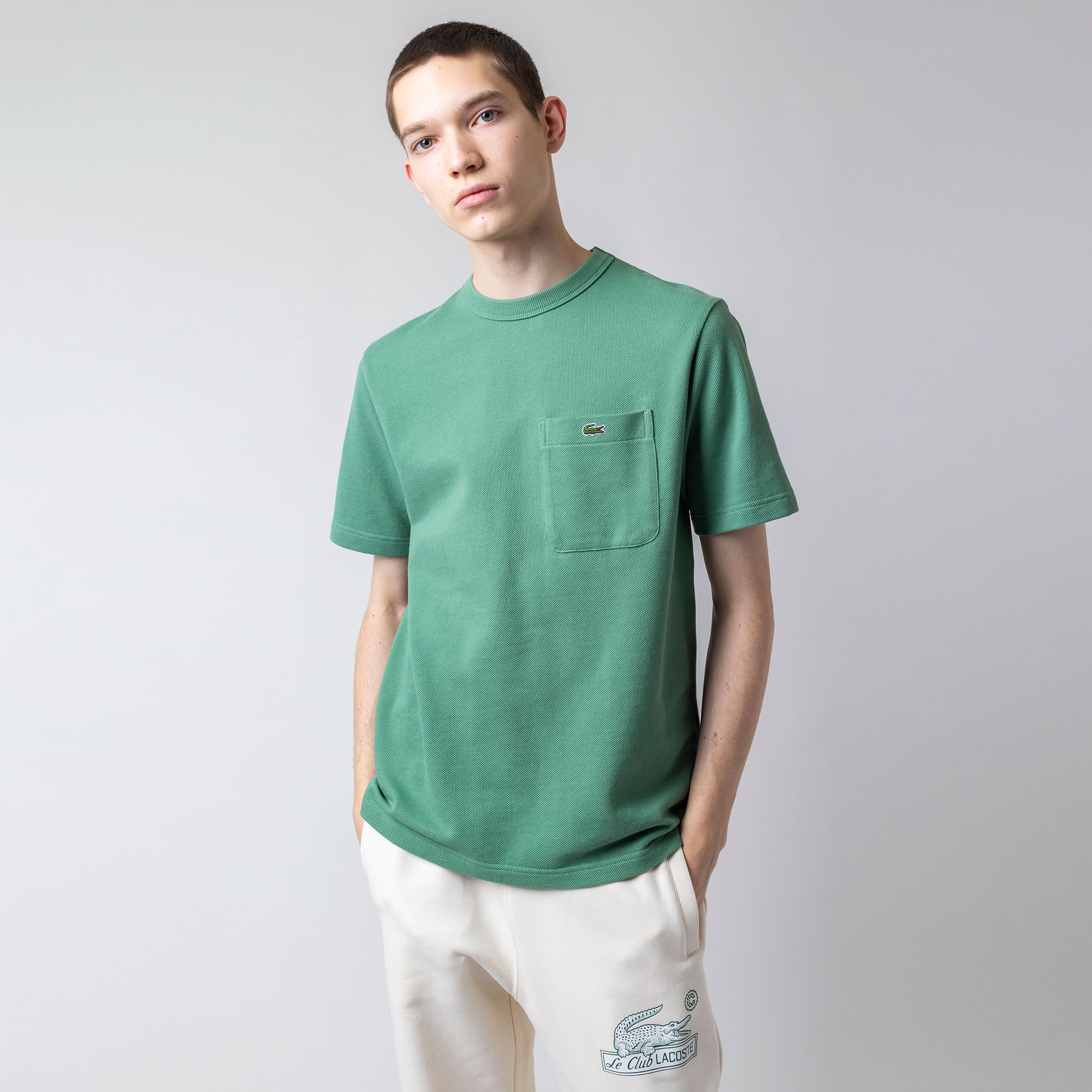 鹿の子地ポケットTシャツ