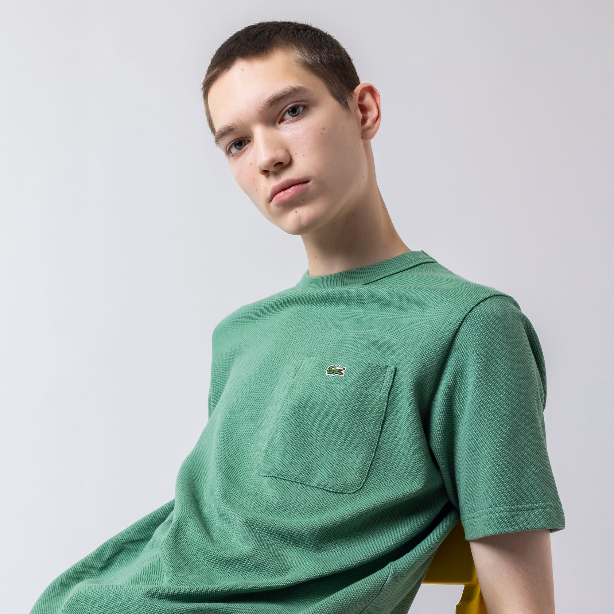 鹿の子地ポケットTシャツ