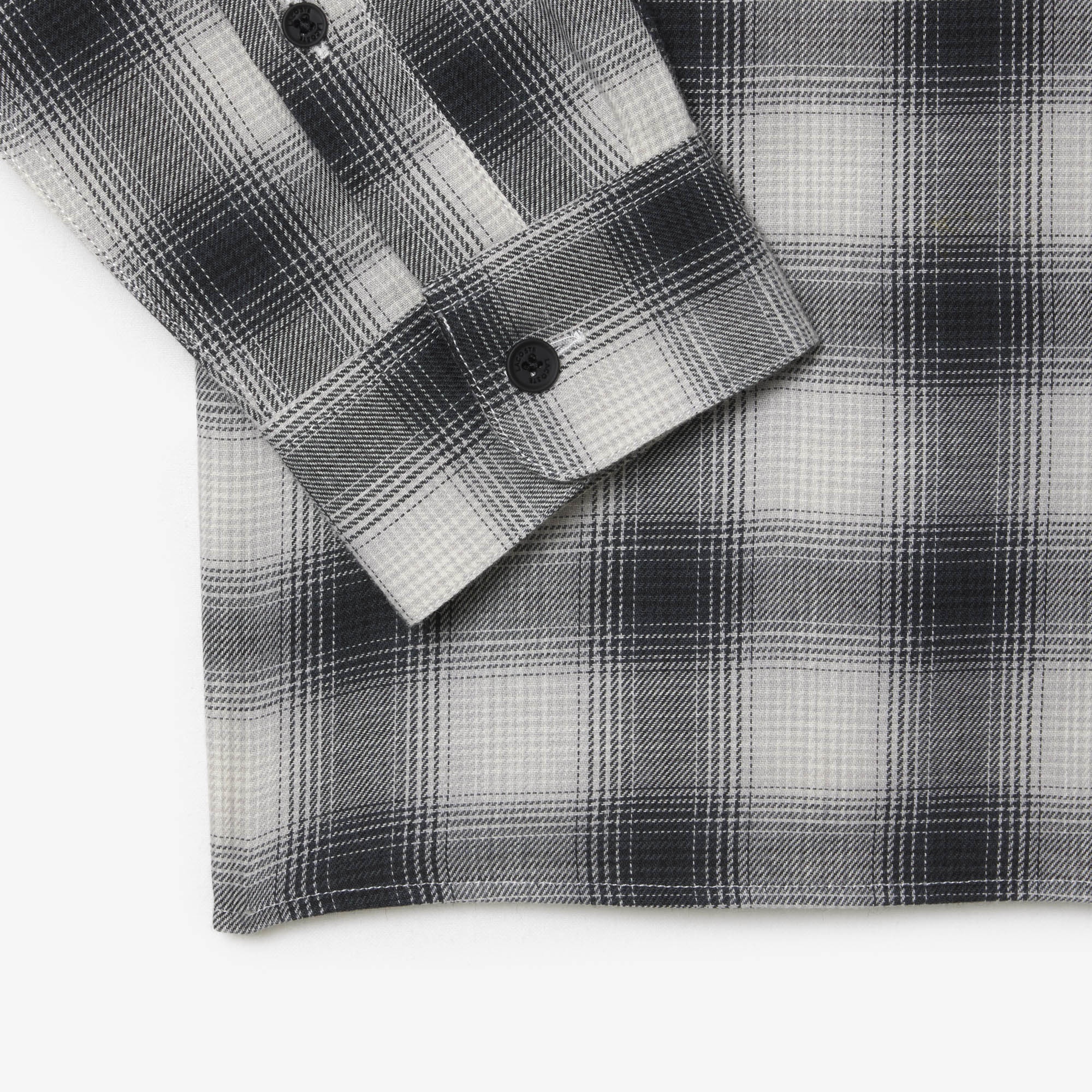 ウールブレンドフランネルチェックシャツ