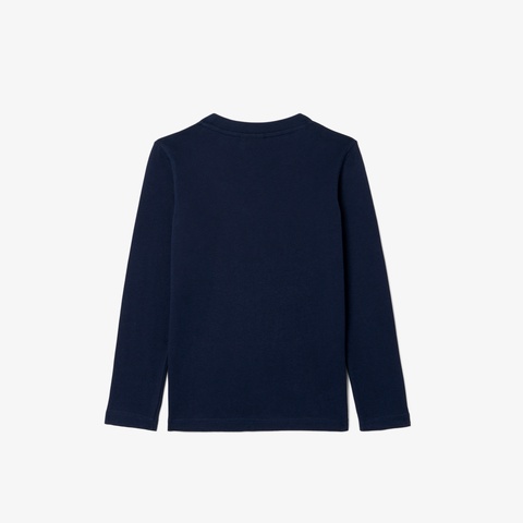 JUNIORベーシックワニロゴパッチ長袖Tシャツ