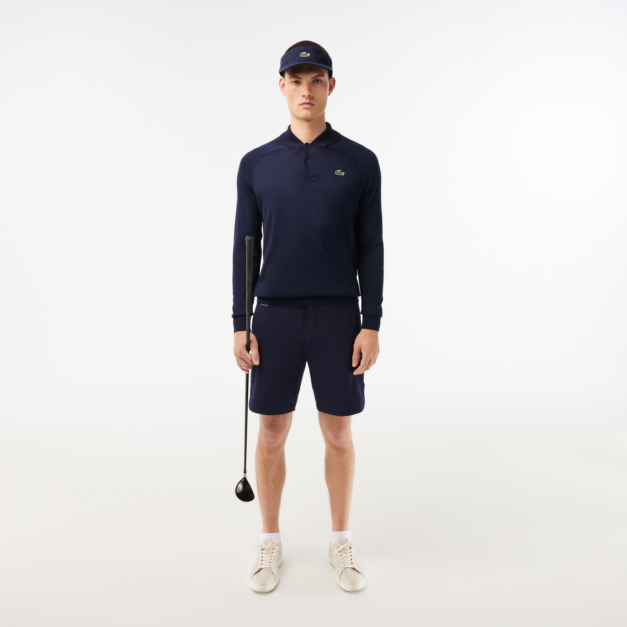 ポロカラーゴルフニットセーター