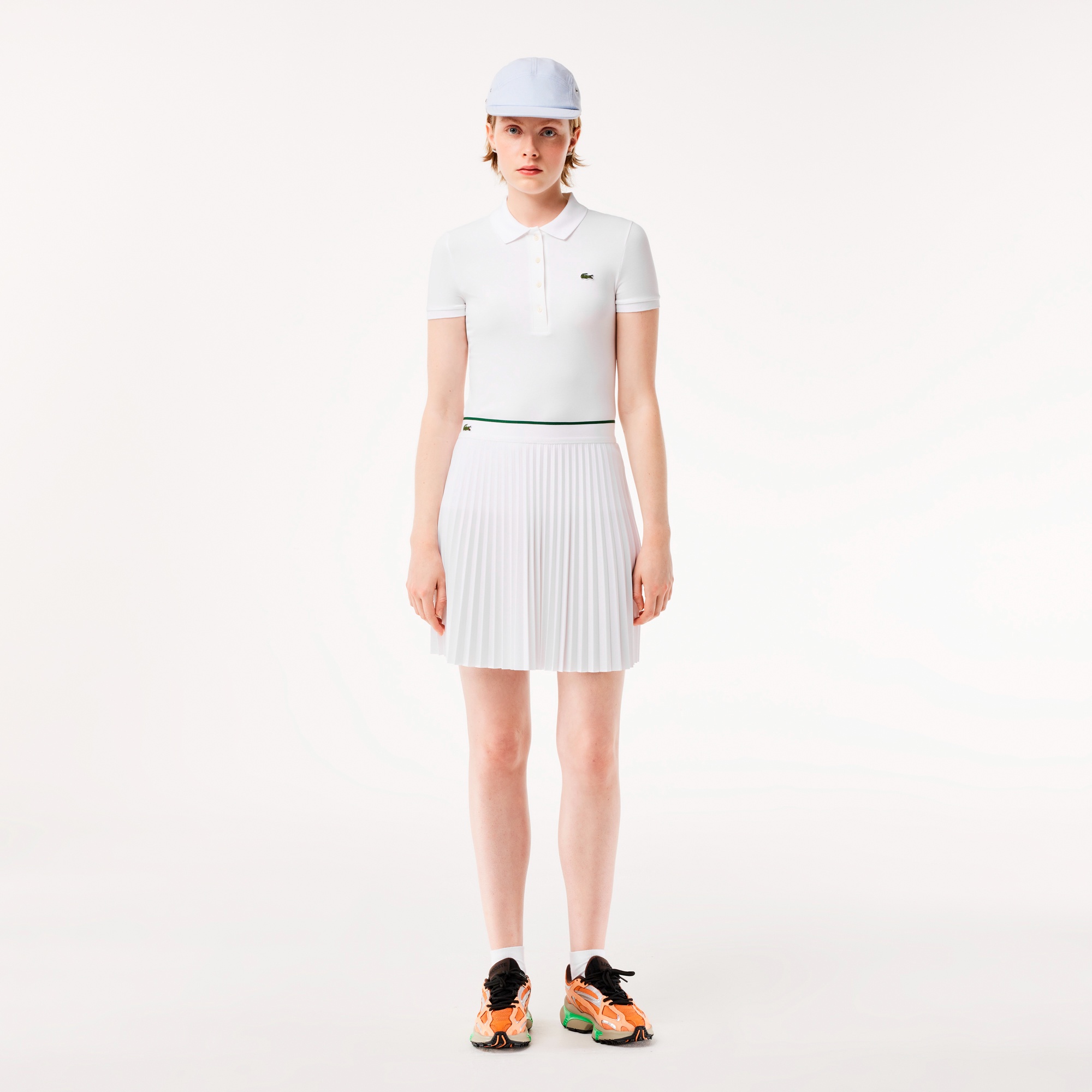 配色ウエストプリーツテニススカート