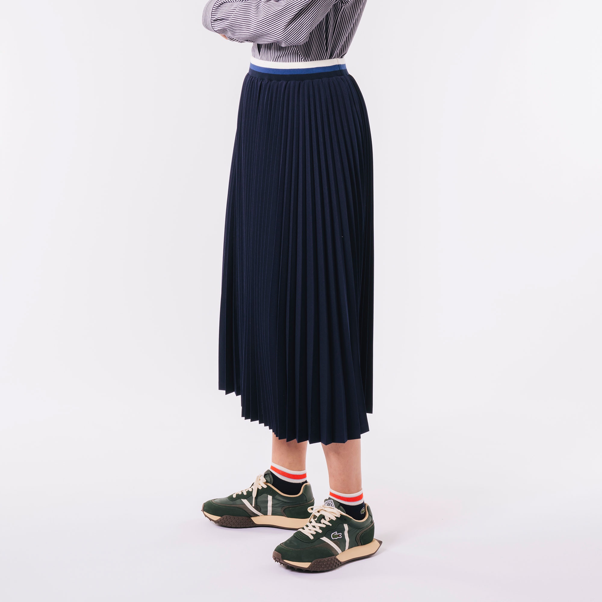 ウエストボーダープリーツスカート