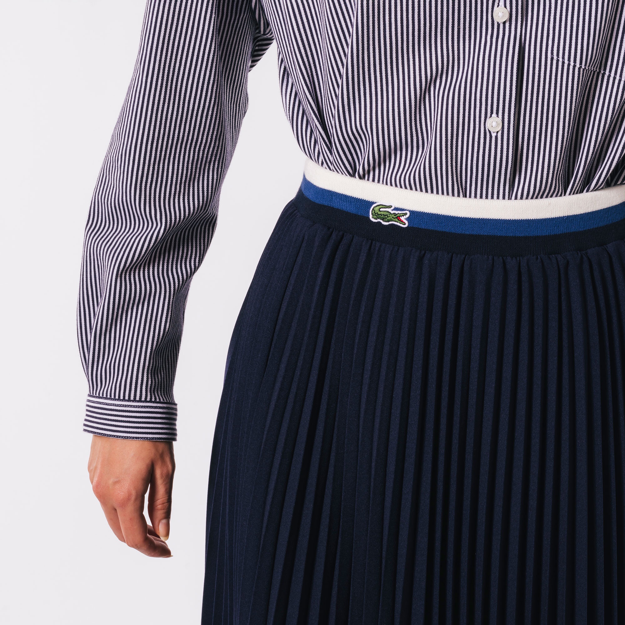 ウエストボーダープリーツスカート