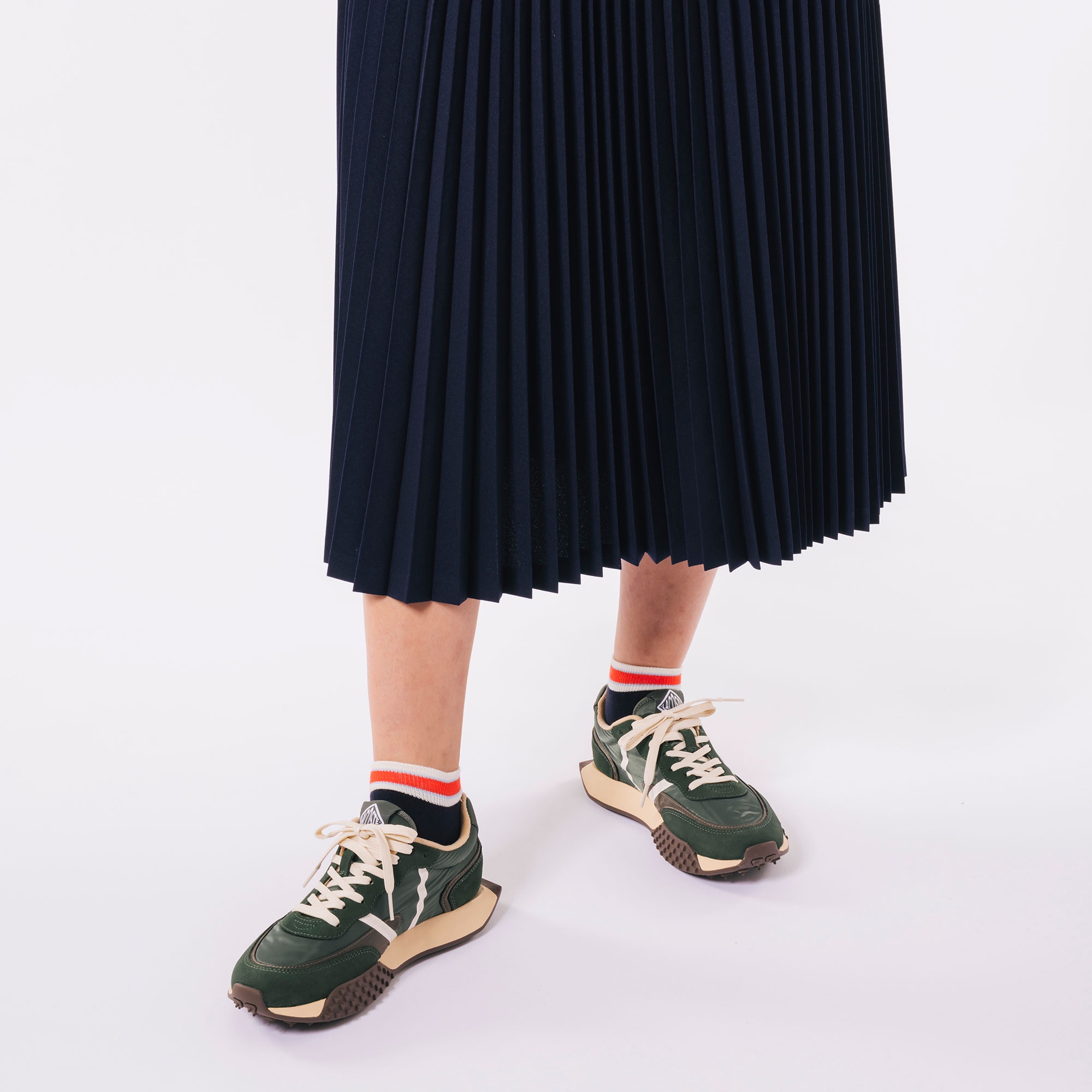 ウエストボーダープリーツスカート