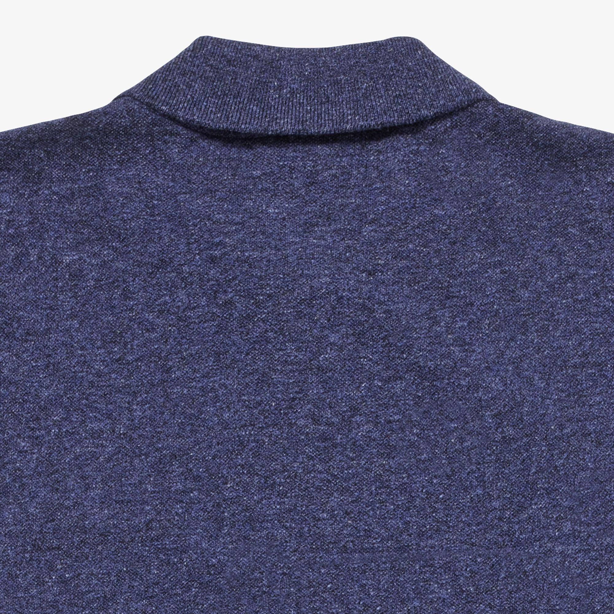 長袖 リブ カラ-ポロシャツ L1313 （杢・長袖)