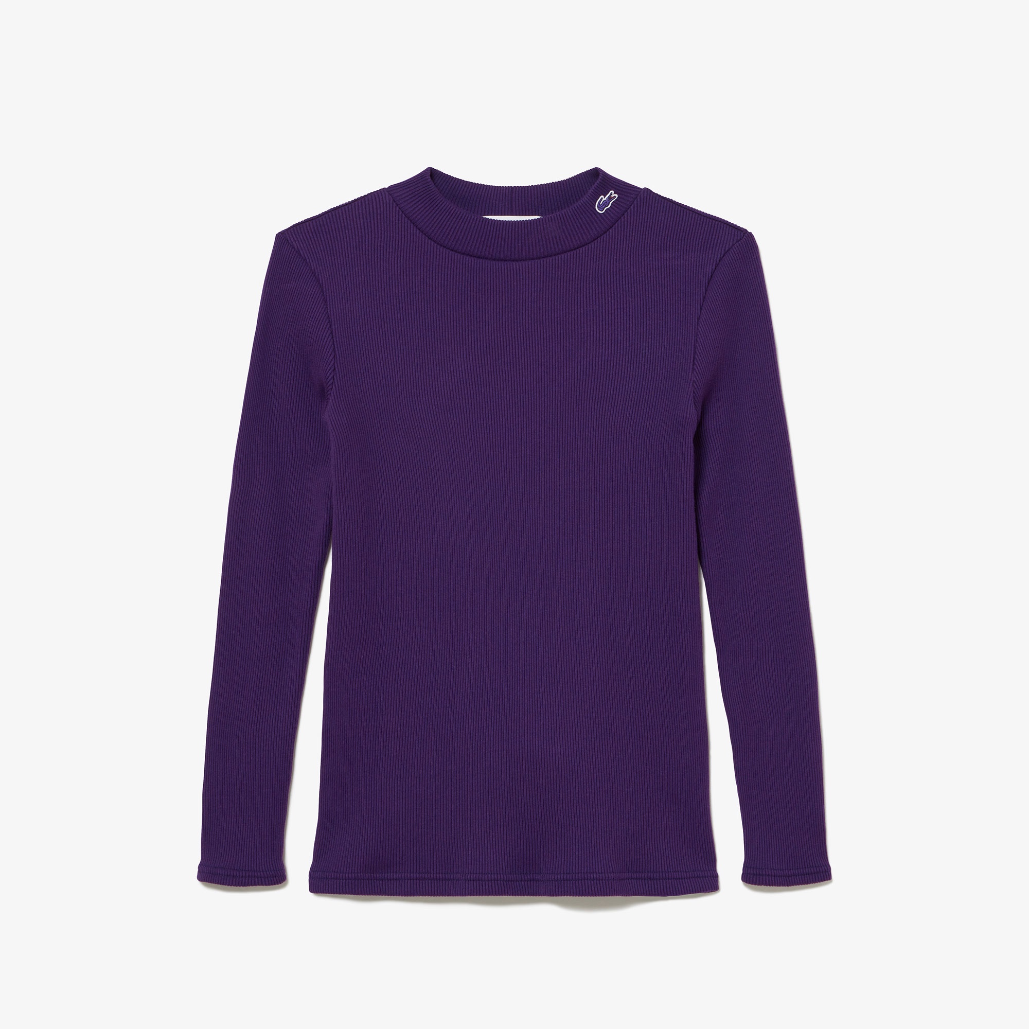 モックネックロングスリーブTシャツ