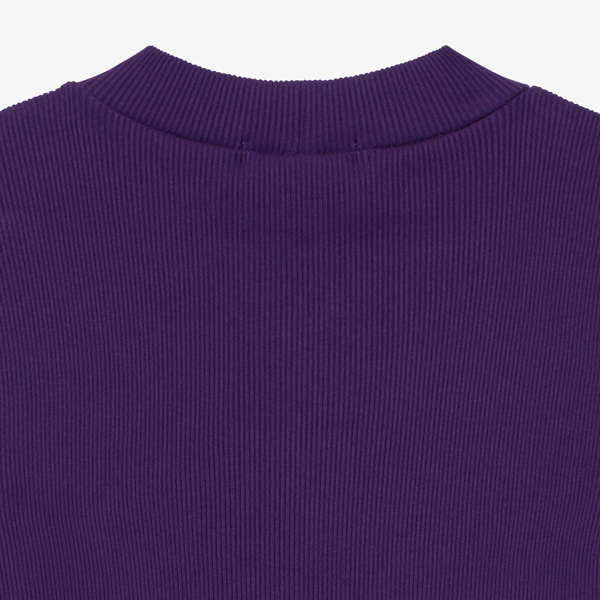 モックネックロングスリーブTシャツ