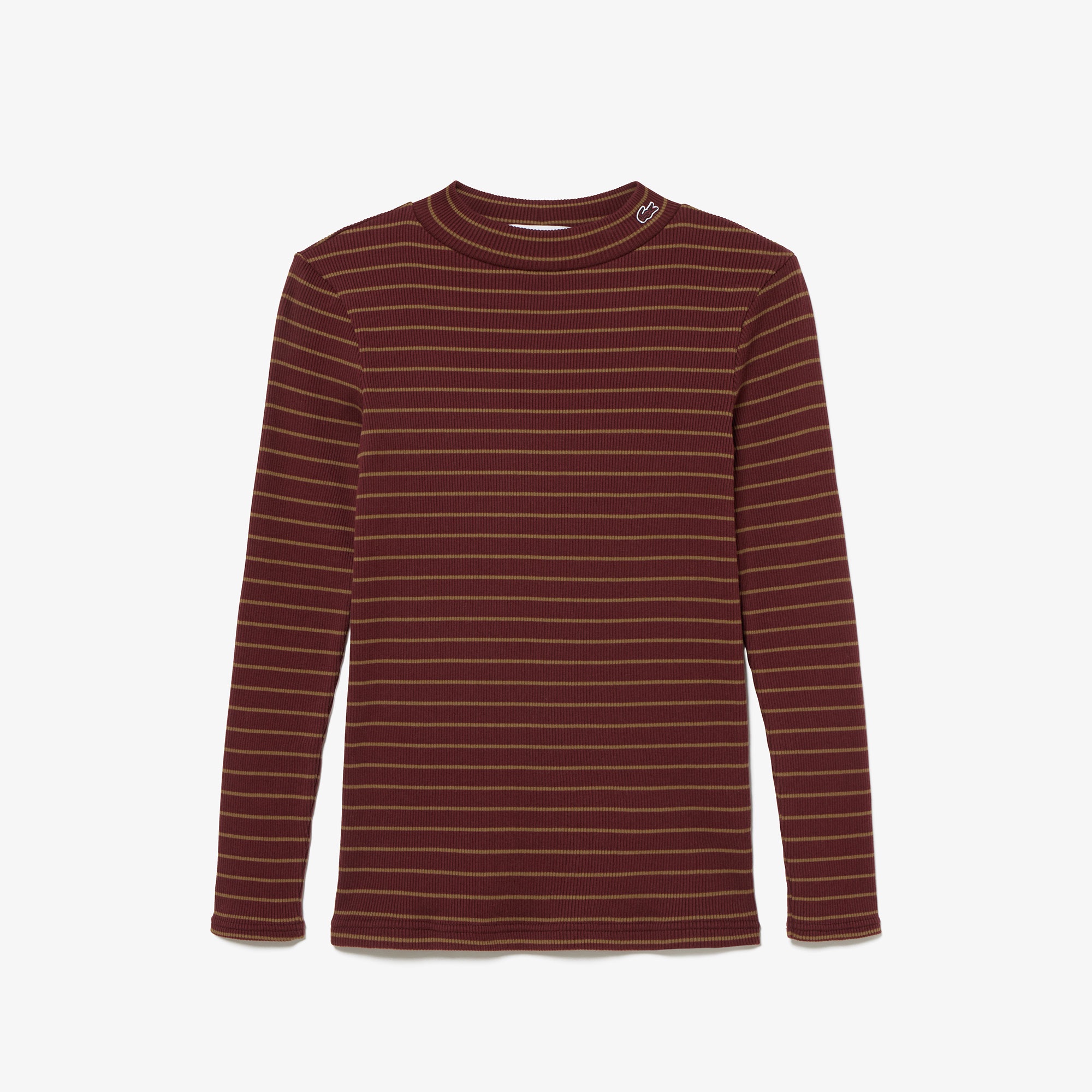 モックネックロングスリーブTシャツ