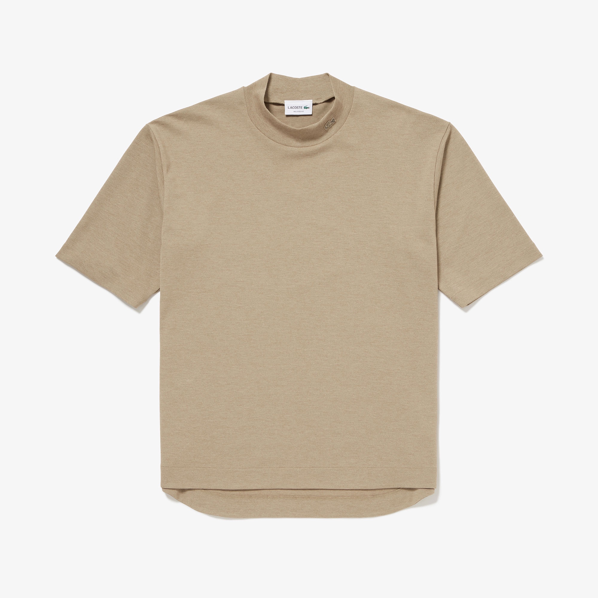 5分袖モックネックサマーニットTシャツ