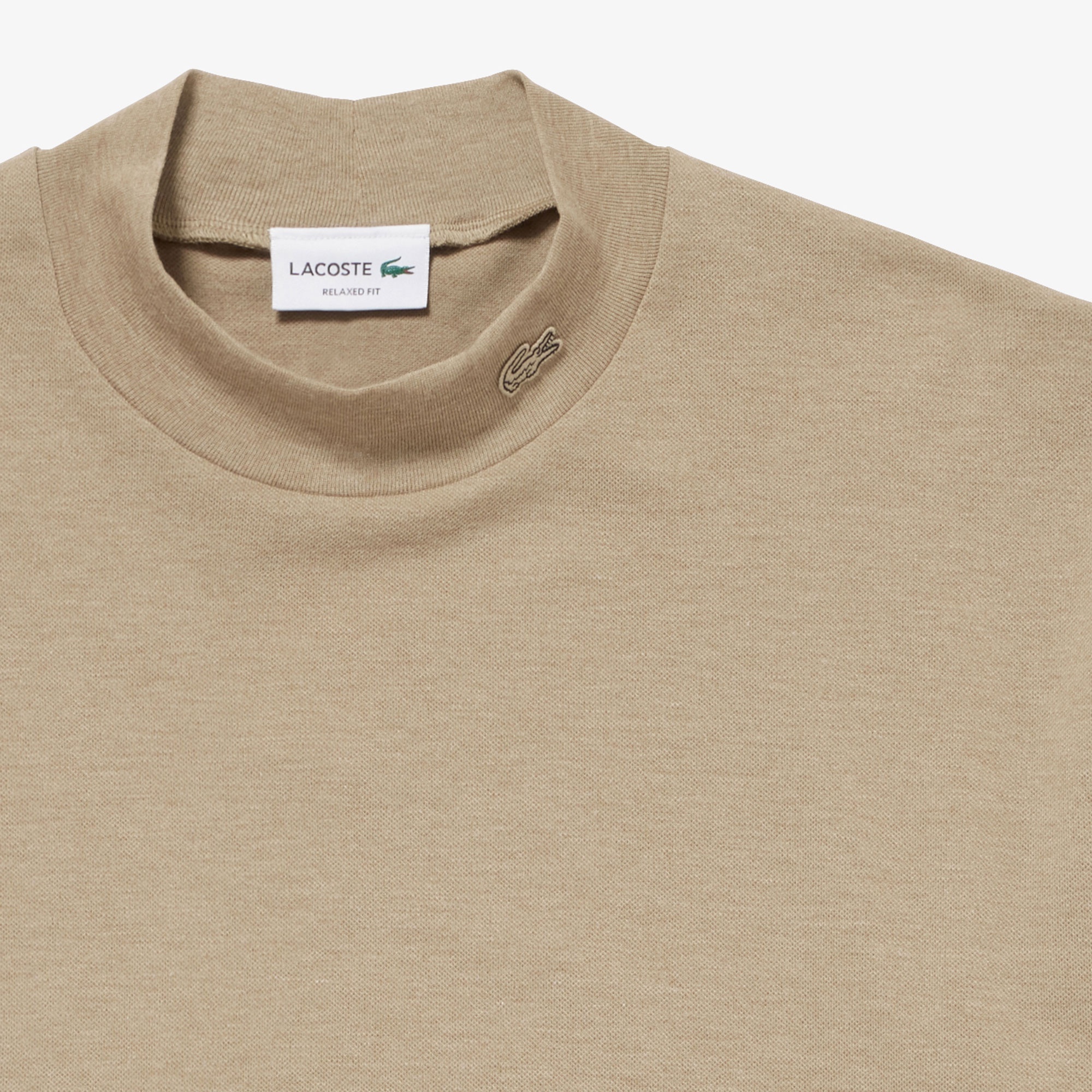 5分袖モックネックサマーニットTシャツ