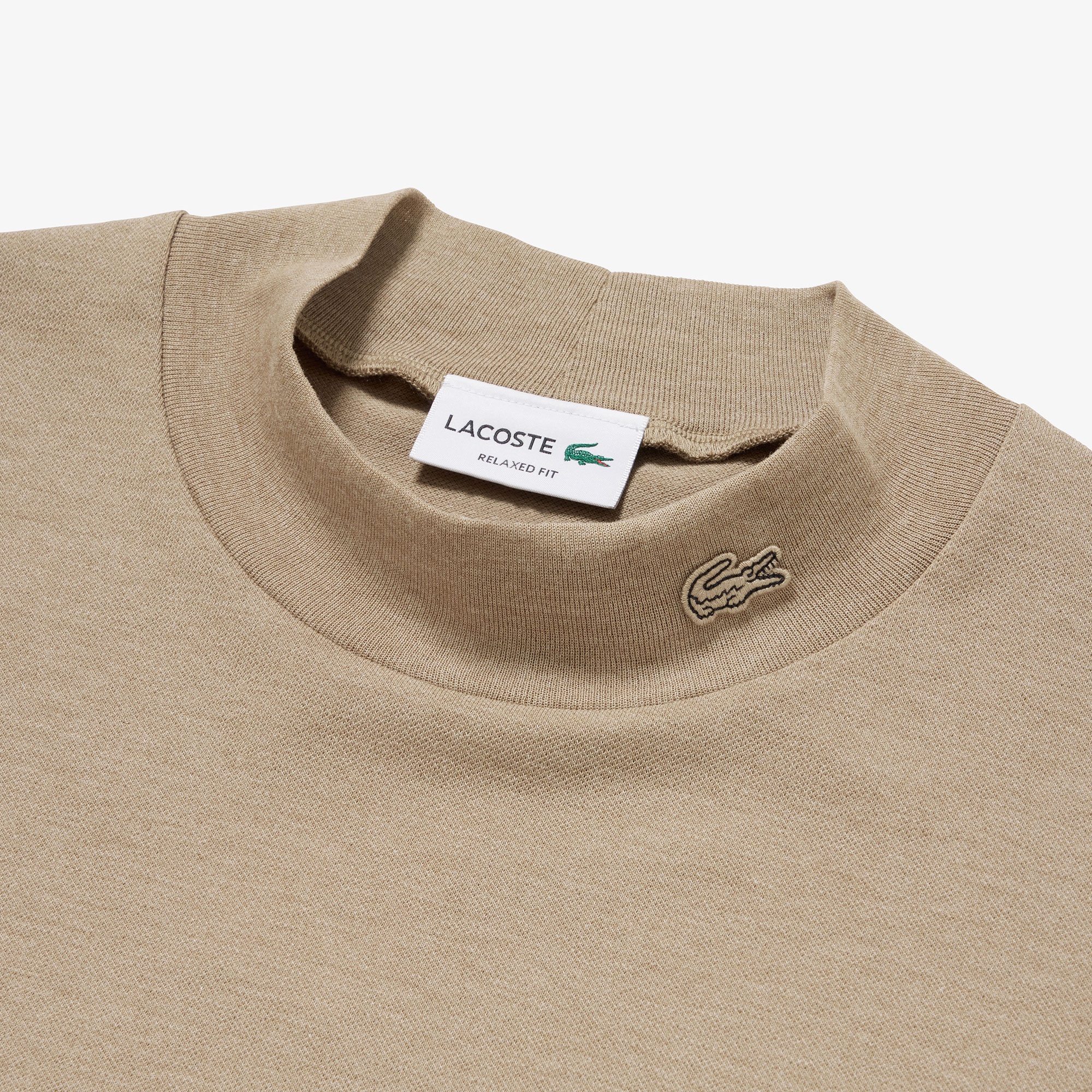 5分袖モックネックサマーニットTシャツ