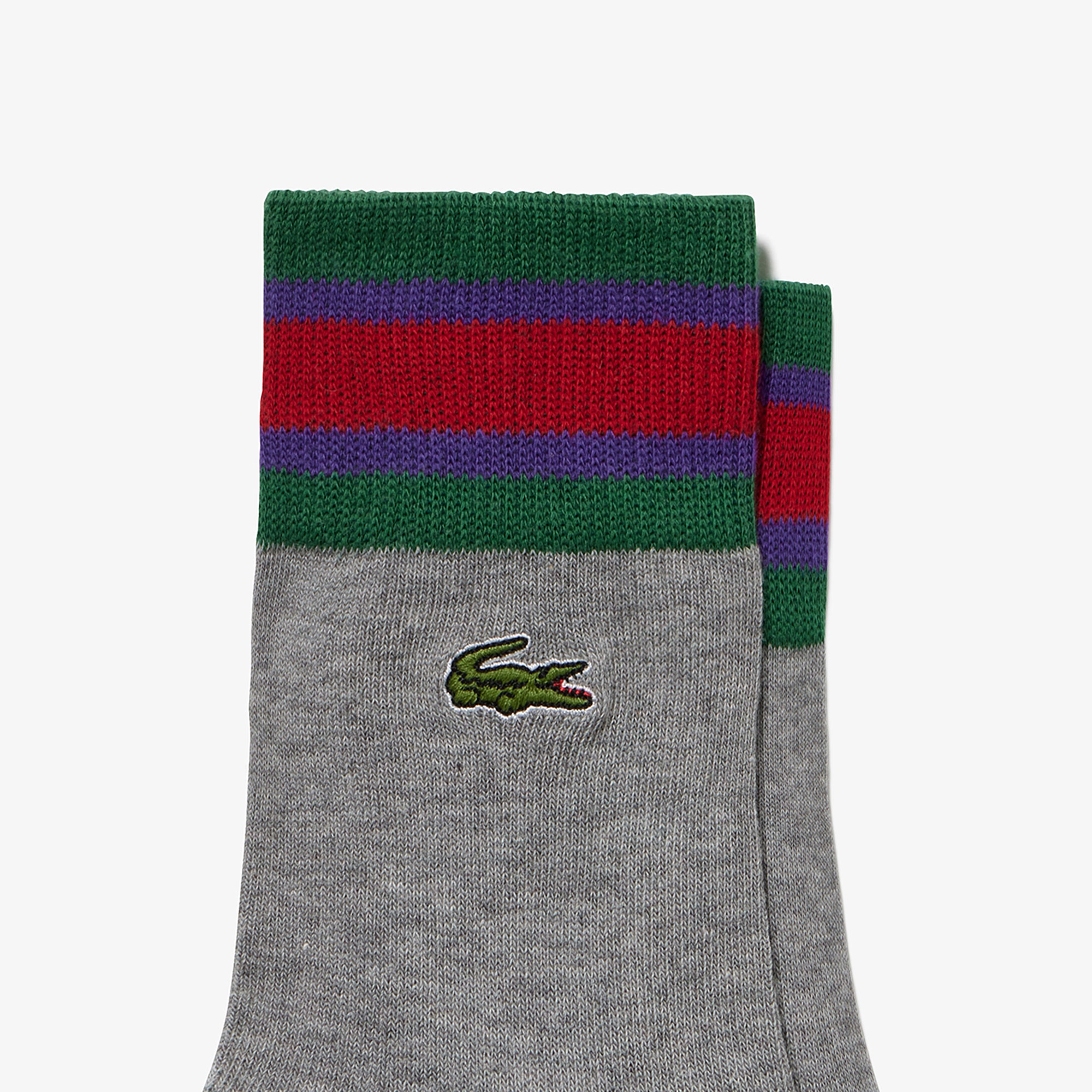 フレンチアイビーボーダーリブニットショートソックス