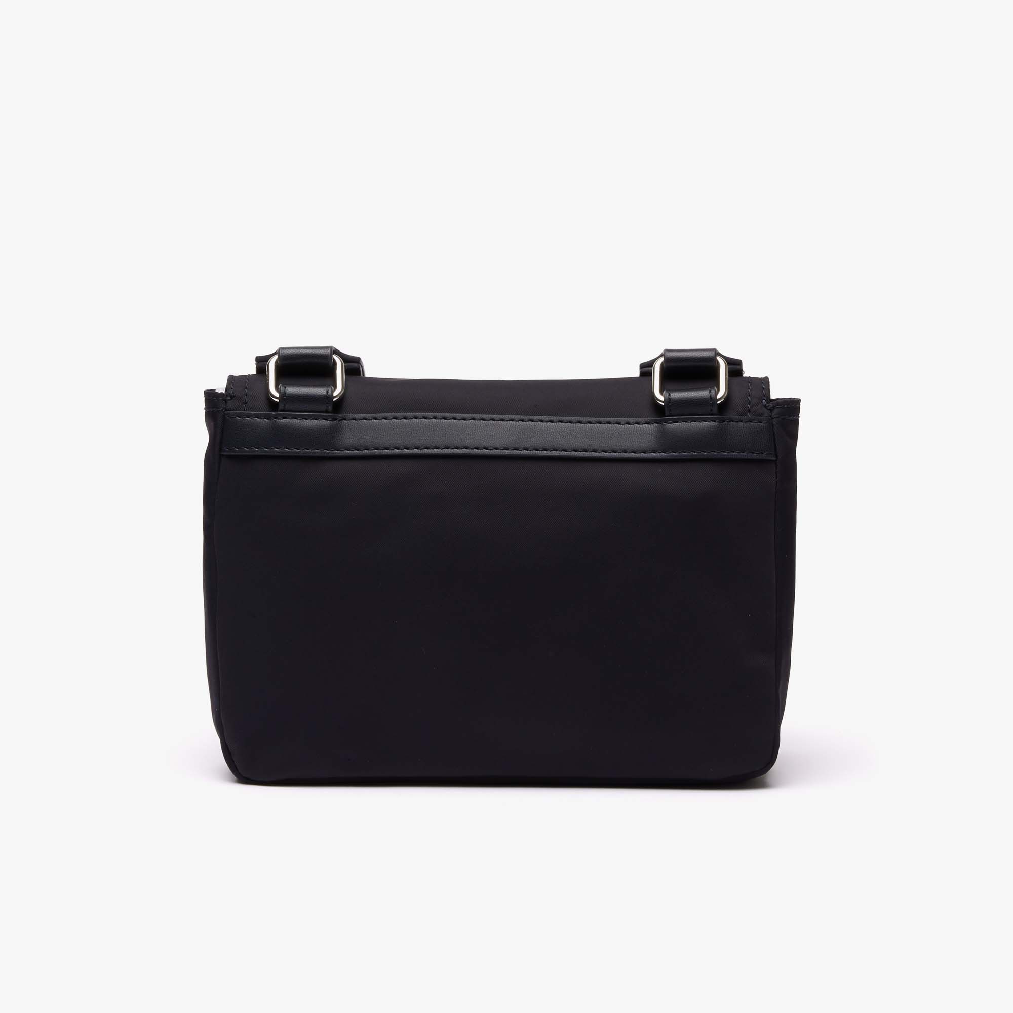 ラコステ　ブラックナイロンショルダーバッグ ラコステ LACOSTE ナイロンショッピングショルダーバッグ