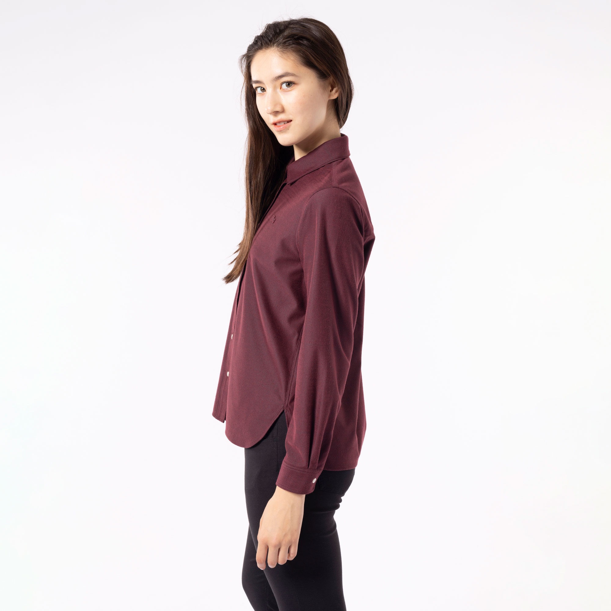 インディゴライクニットシャツ