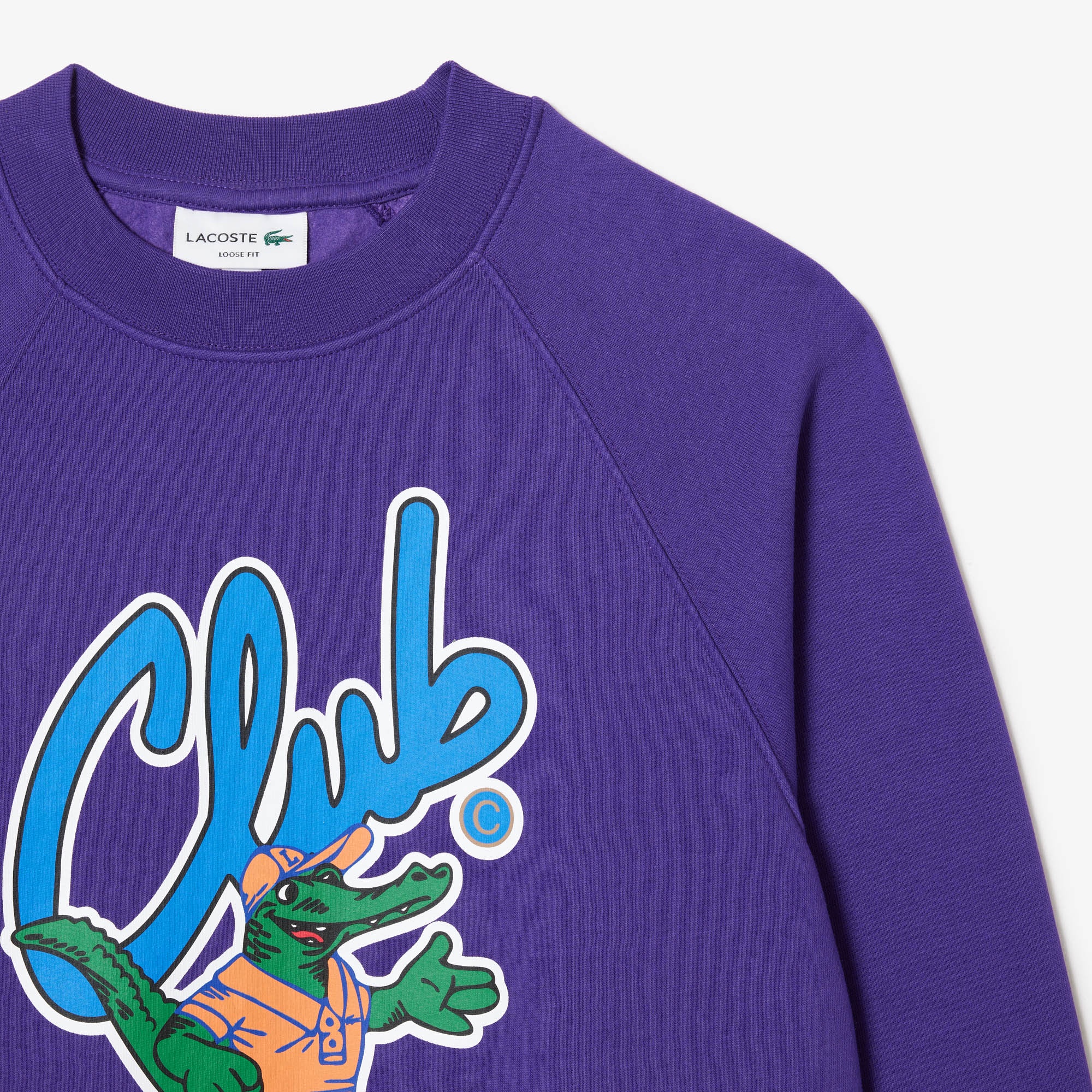 バーシティグラフィックプリントクルーネックスウェット