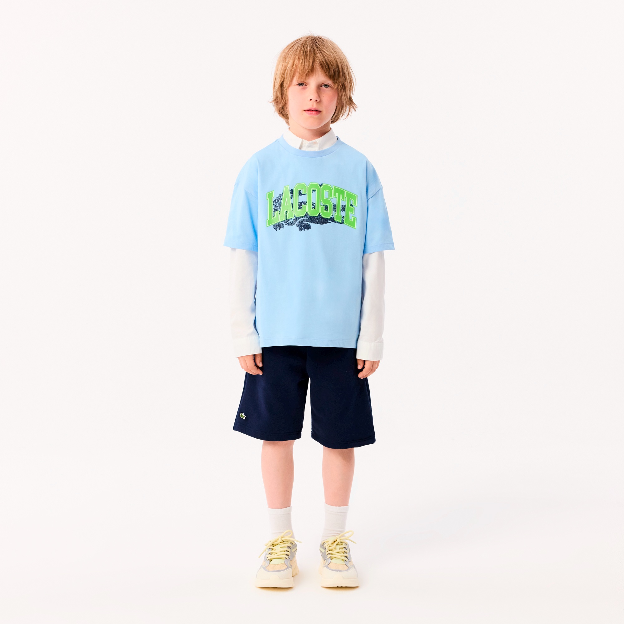 KIDS 配色パッチポケットボタンダウンシャツ