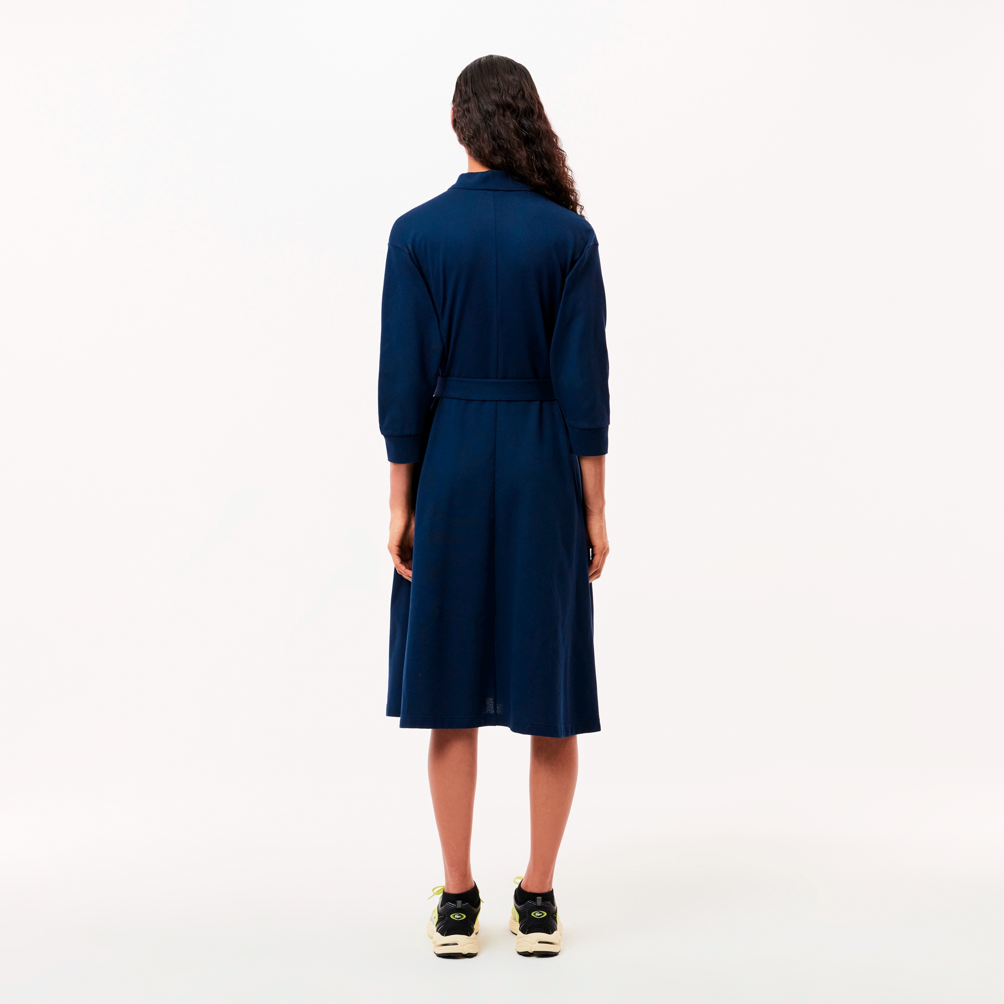 鹿の子地シャツドレス