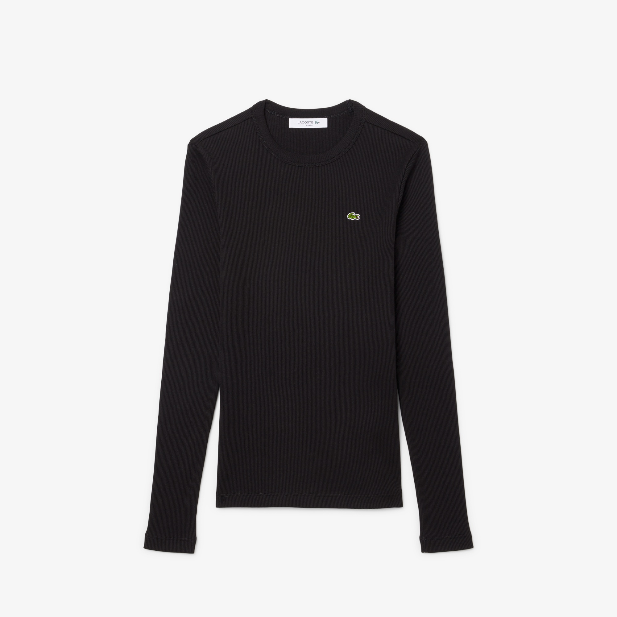 ワンポイントリブニットスリムセーター