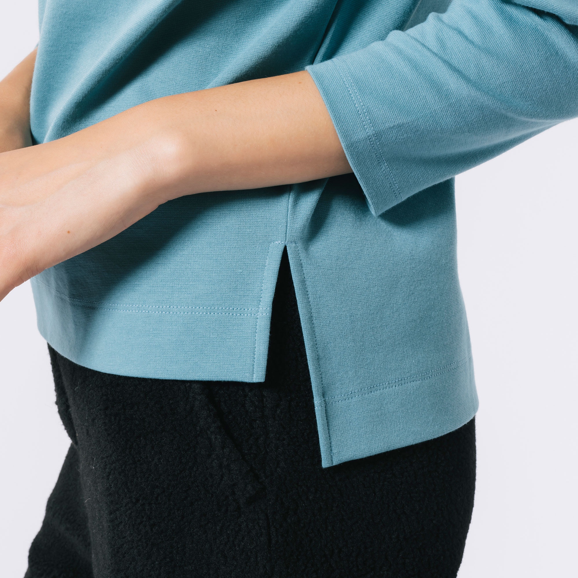 ボトルネックミラノリブプルオーバー