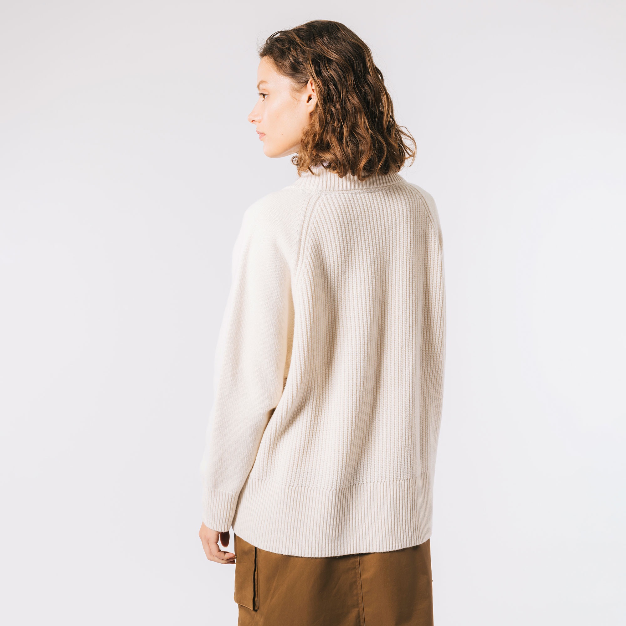 前後切り替えコンビネーションVネックニットカーディガン