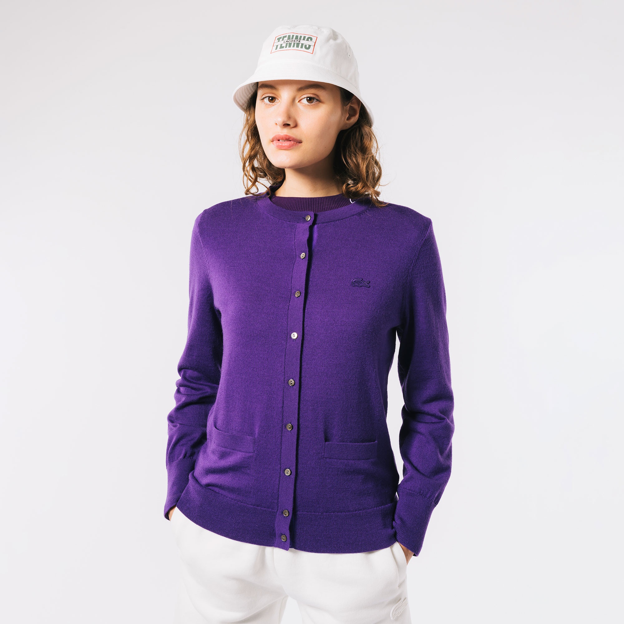 ウォッシャブルウールニットカーディガン