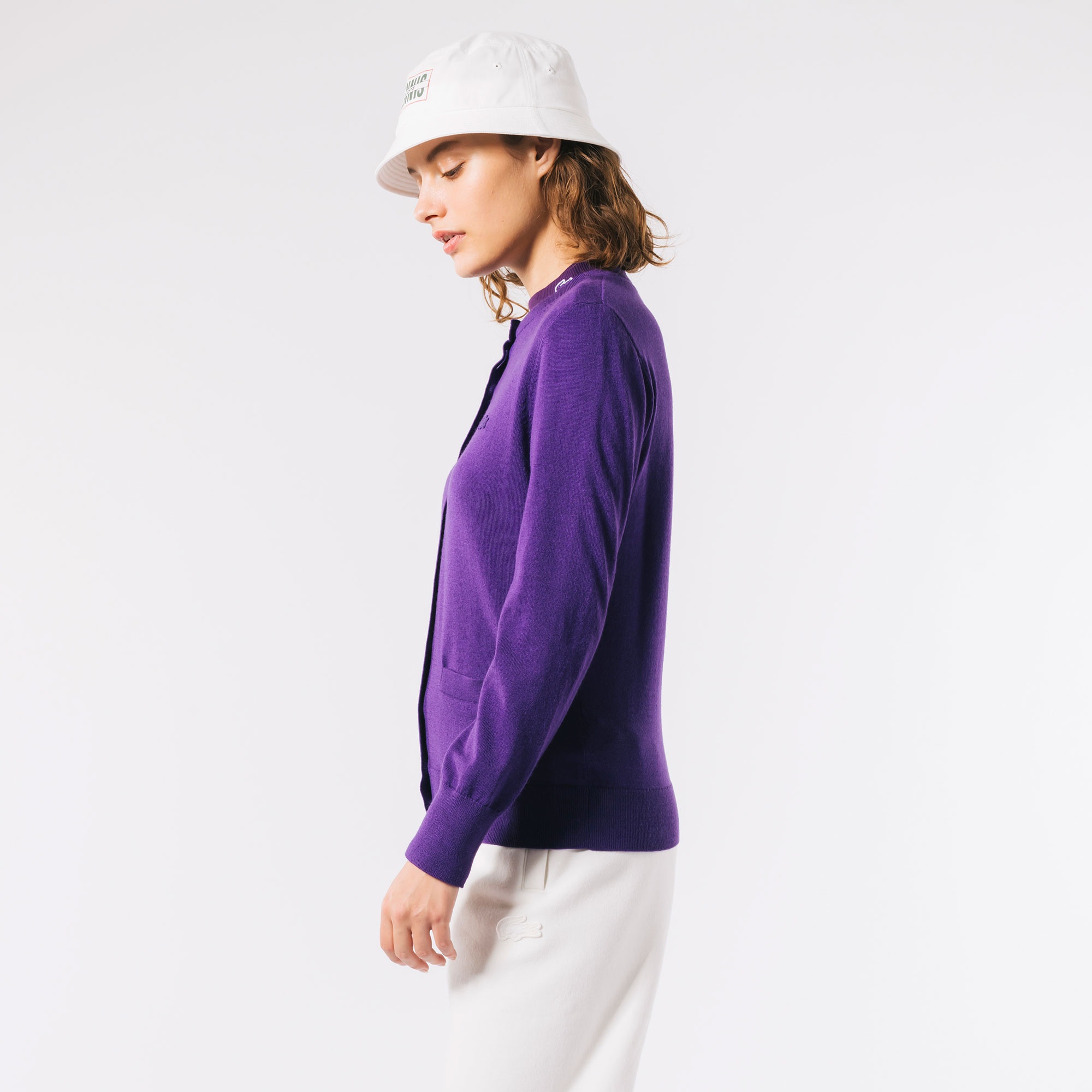 ウォッシャブルウールニットカーディガン