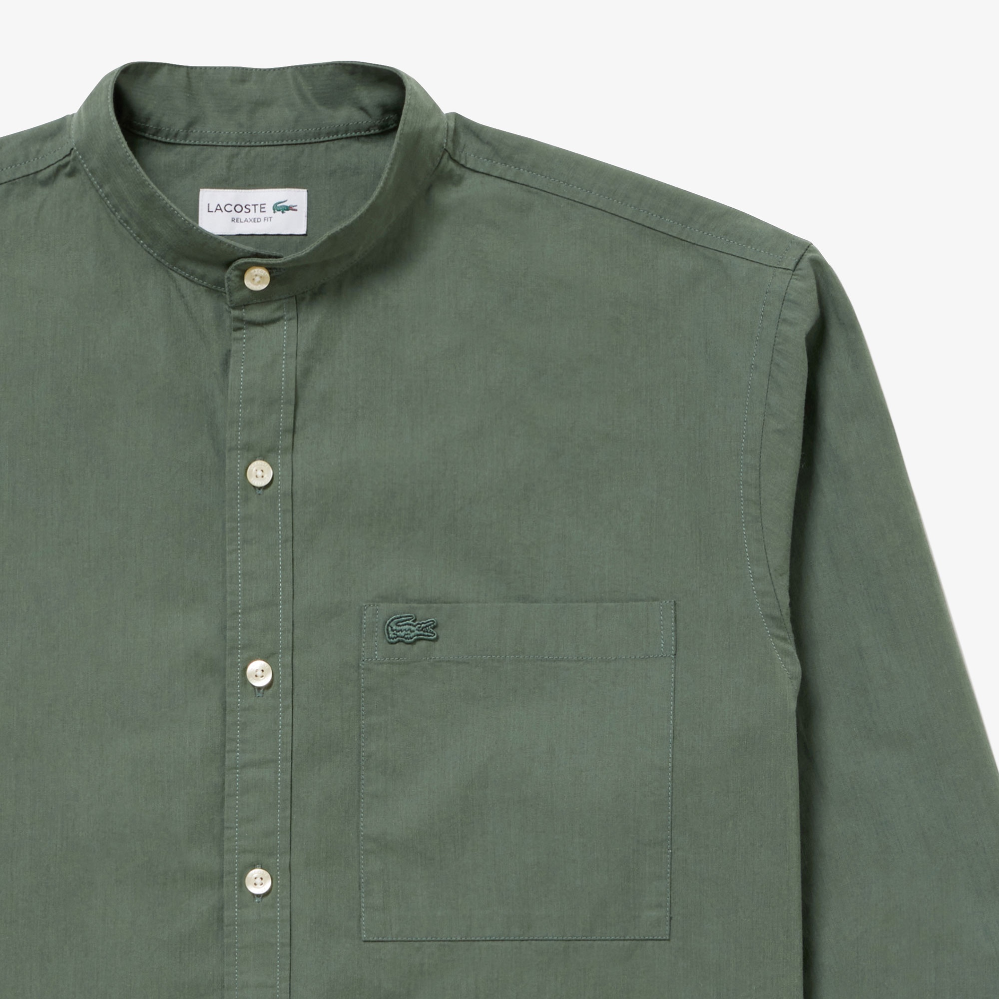 スタンドカラーシャツ