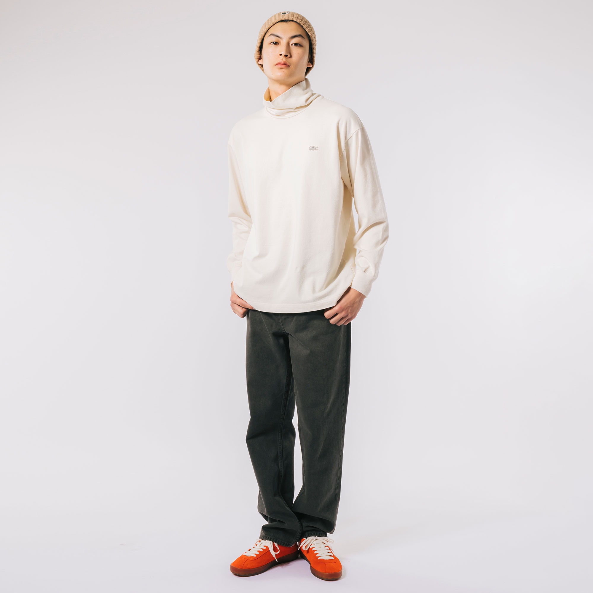 タートルネック長袖Tシャツ