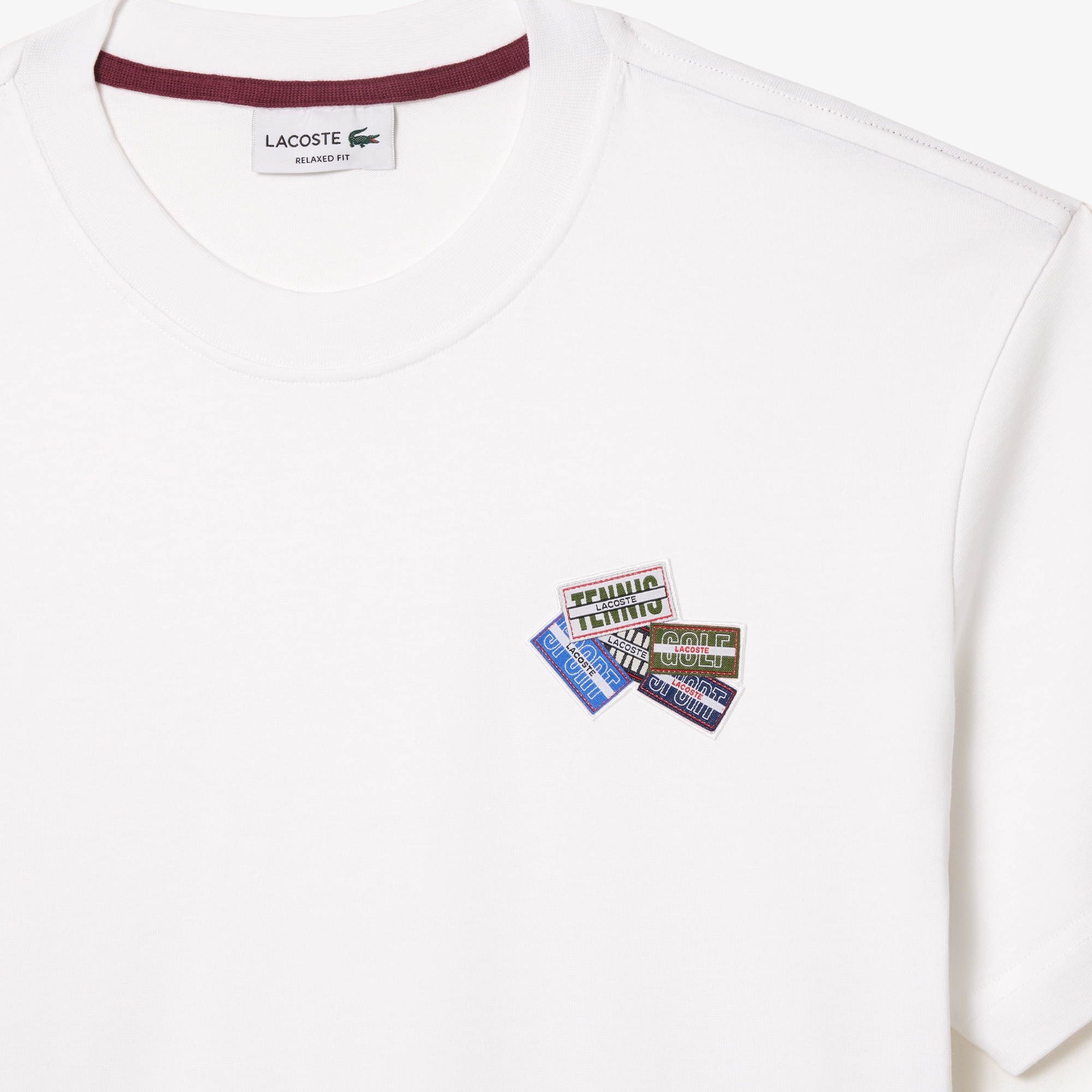 スポーツタグパッチクルーネックTシャツ