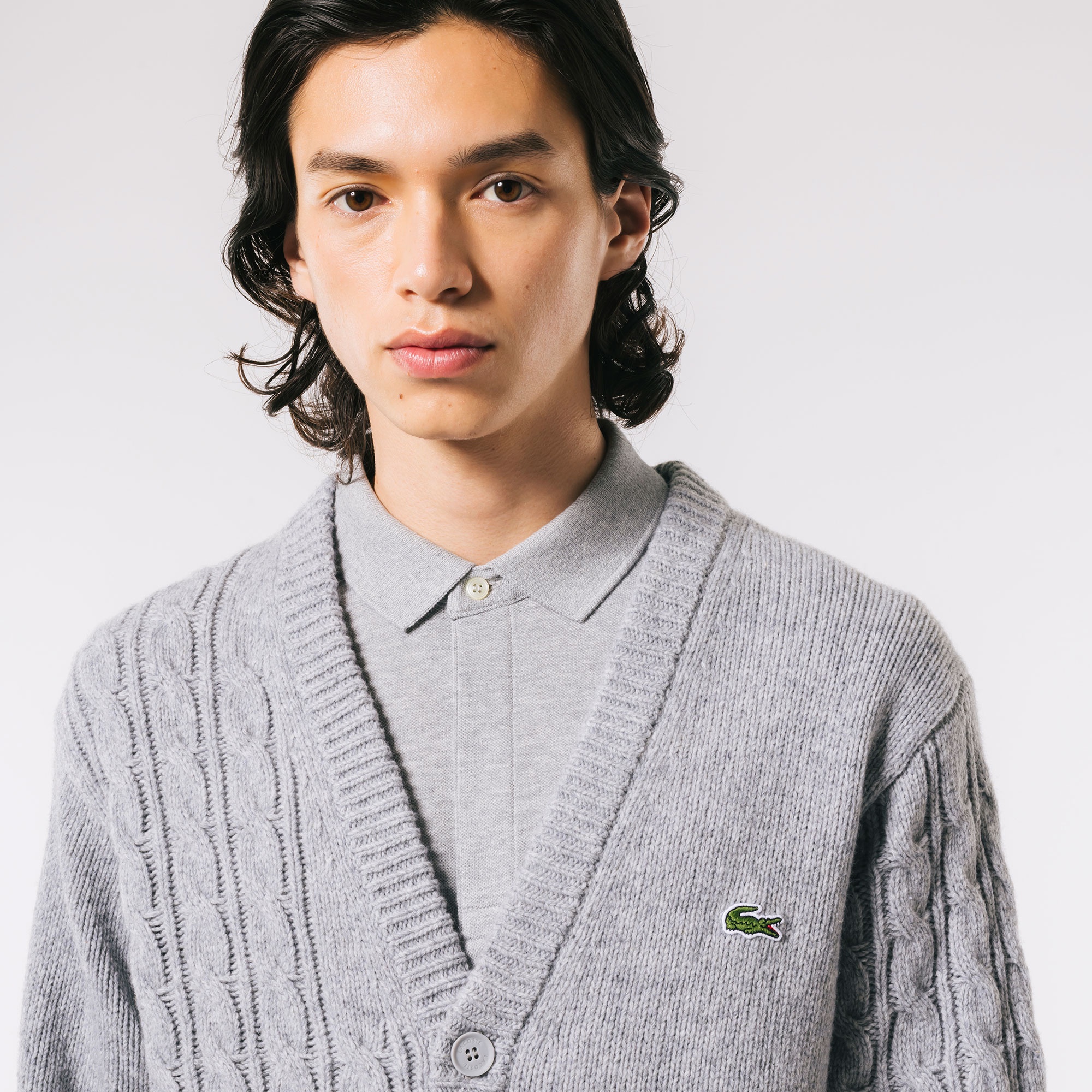 アシンメトリーVネックカーディガン