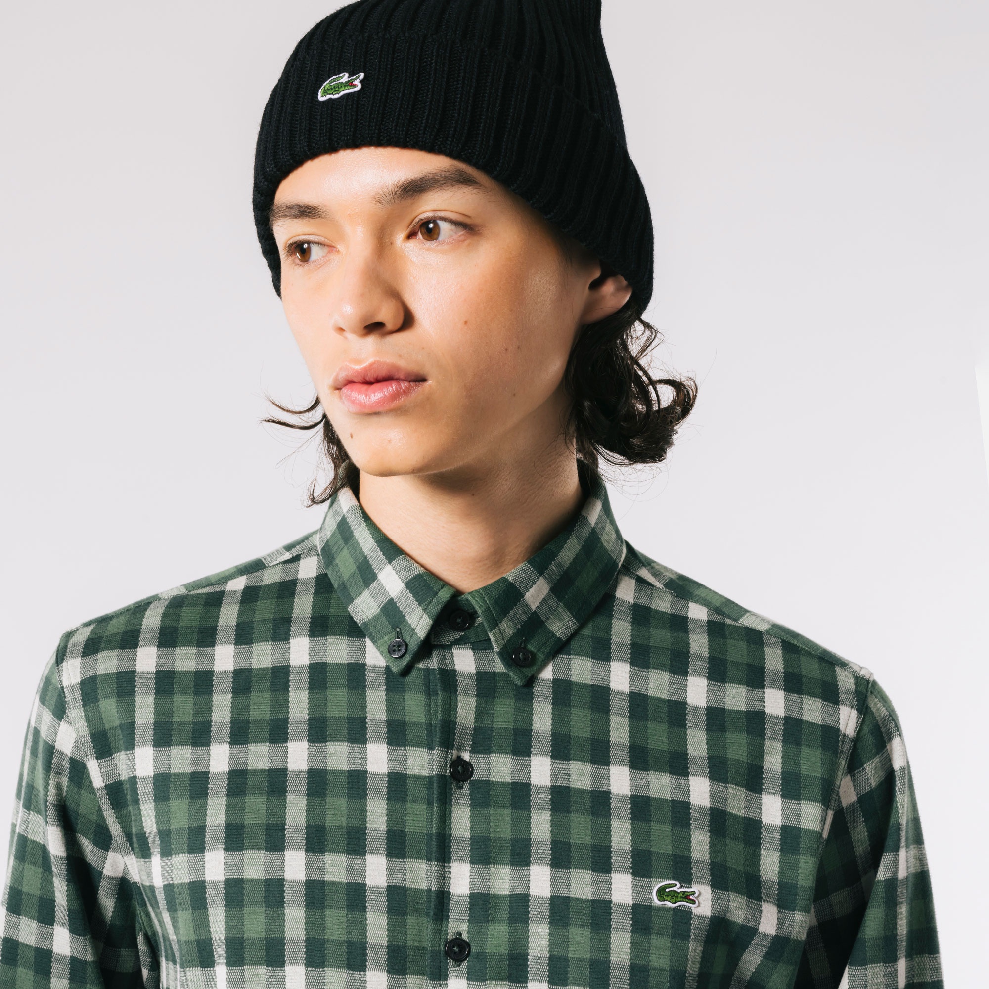 チェックジャージシャツ