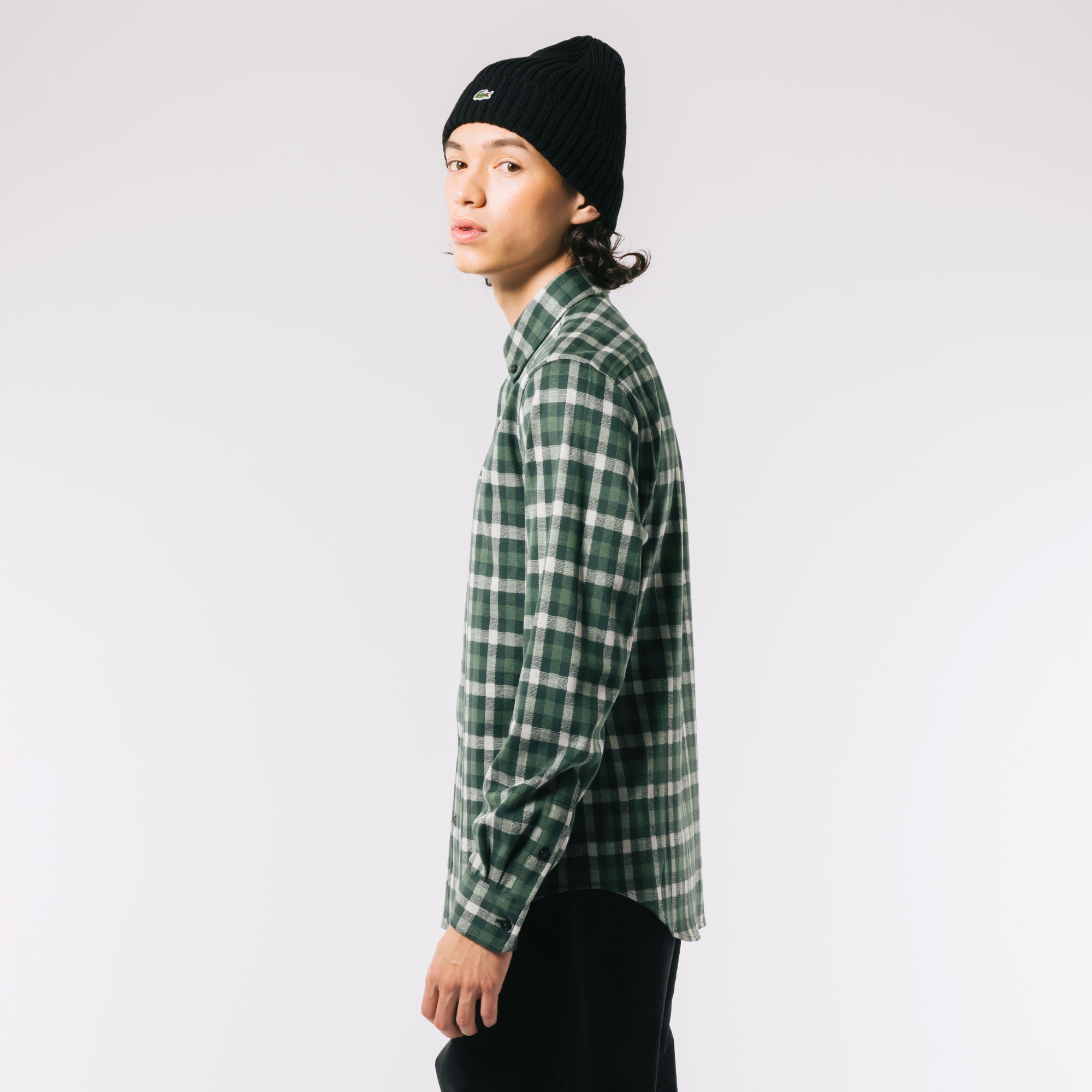 チェックジャージシャツ