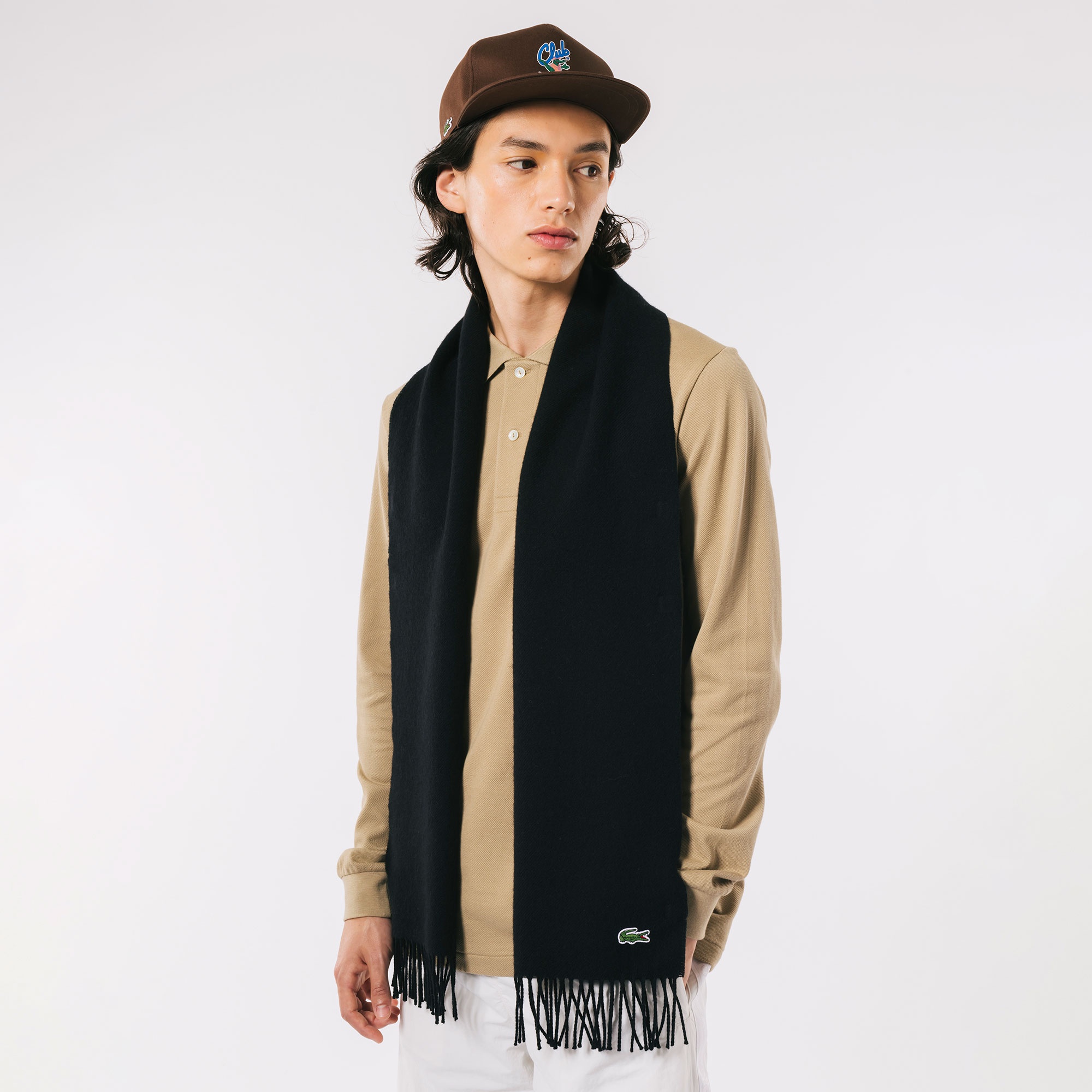 ミニマルルックウールマフラー