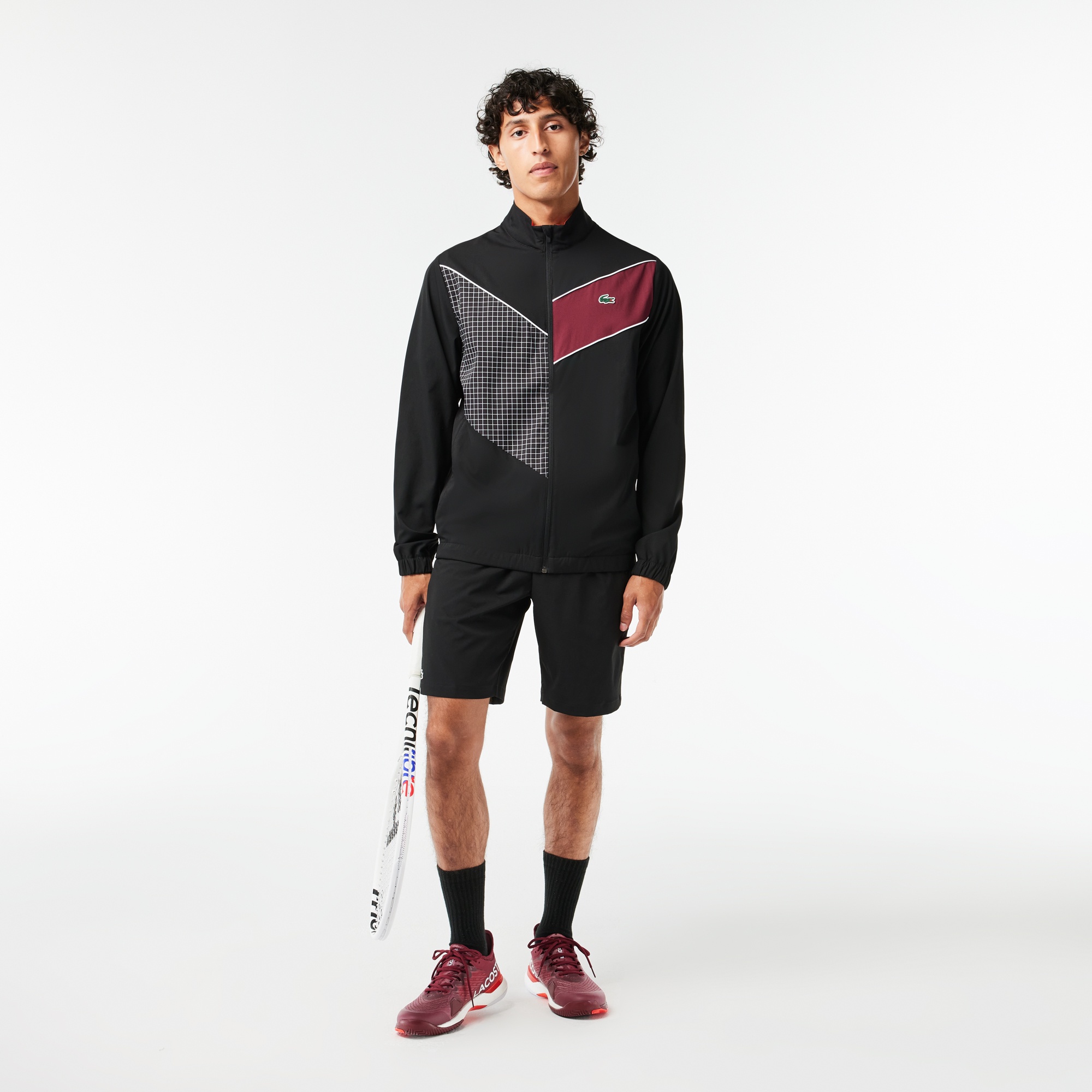 ウェスト配色ストレッチテニスショーツ